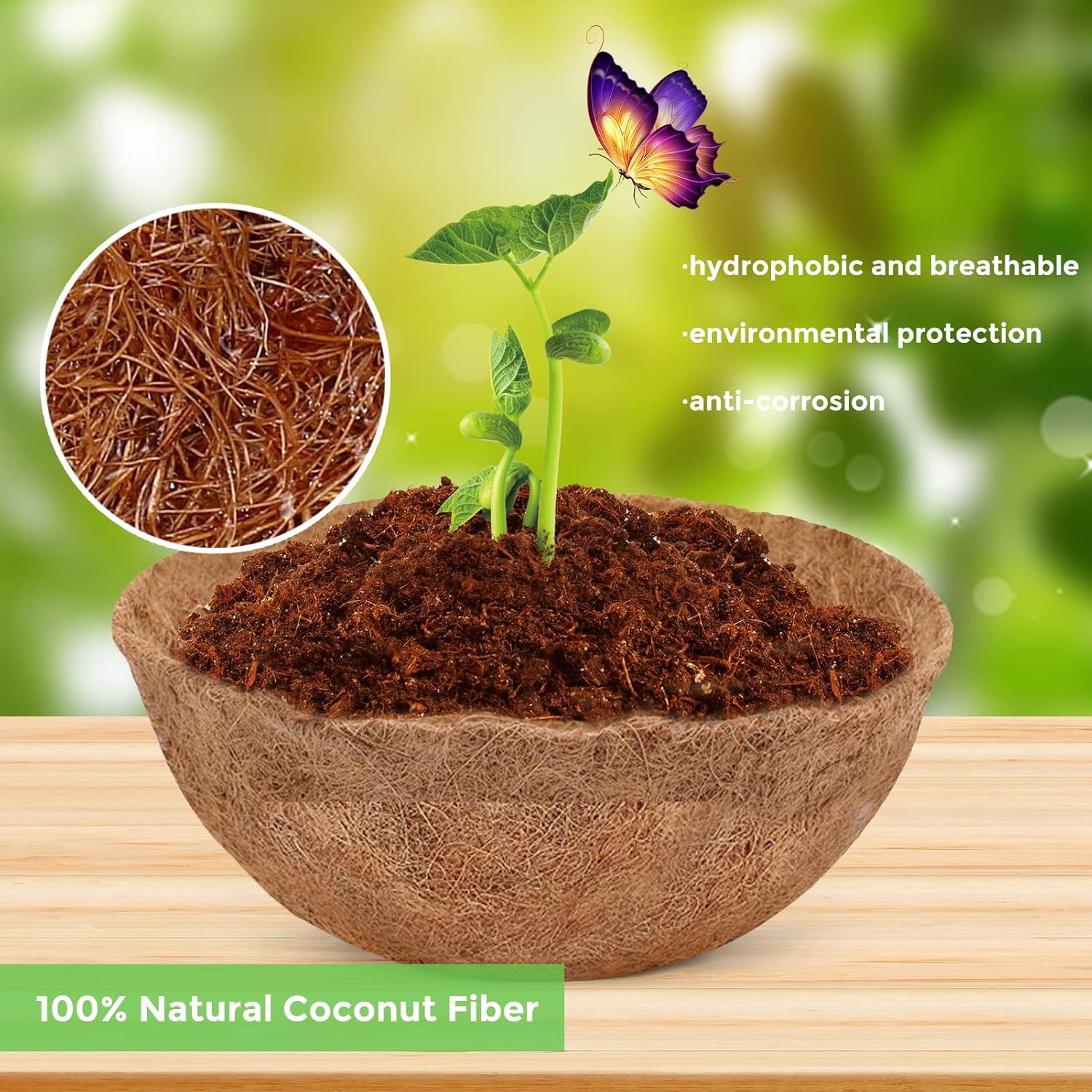 Down to Earth Coco Liners for Hanging Baskets - various sizes