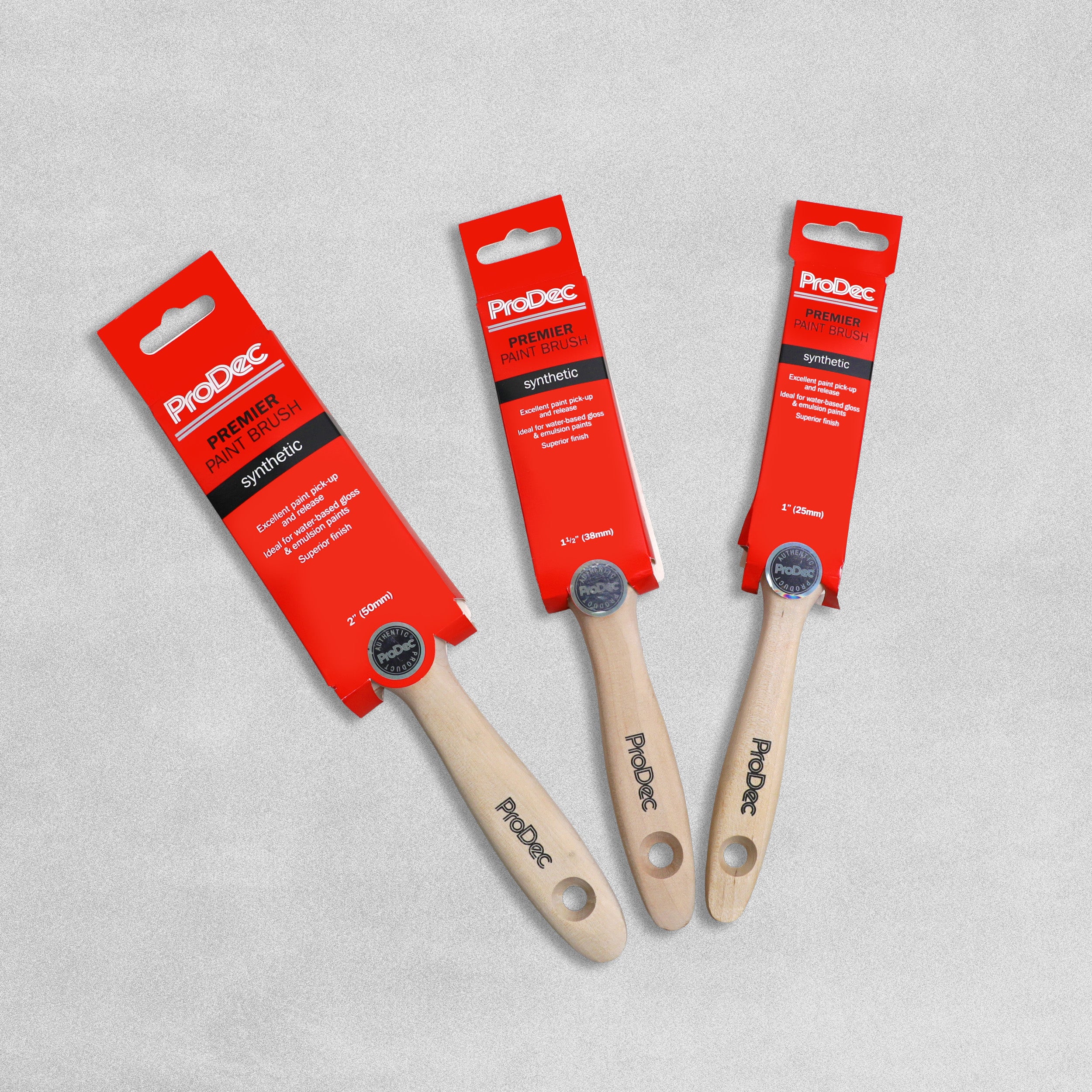 ProDec Premier Trade Professional Synthetic Paint Brush various sizes