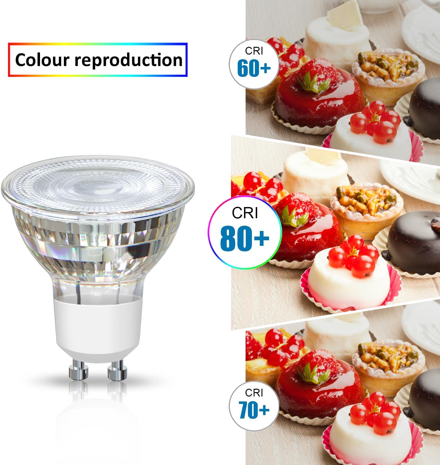 ExtraStar 4.9w GU10 Light Bulb 425 Lumen 3000K Warm Light