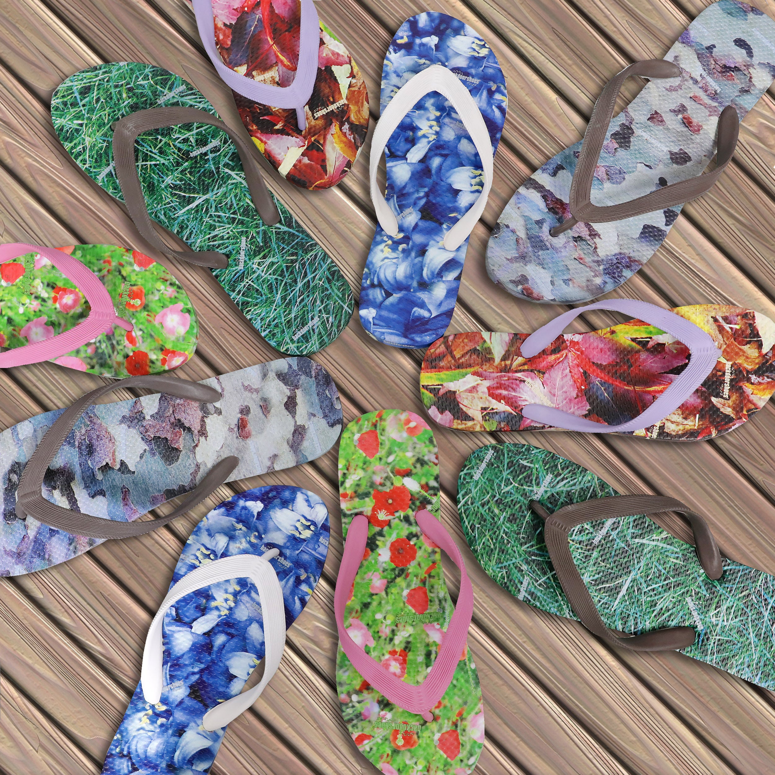 BackDoorShoes Flip Flops - Various Designs and Sizes Available