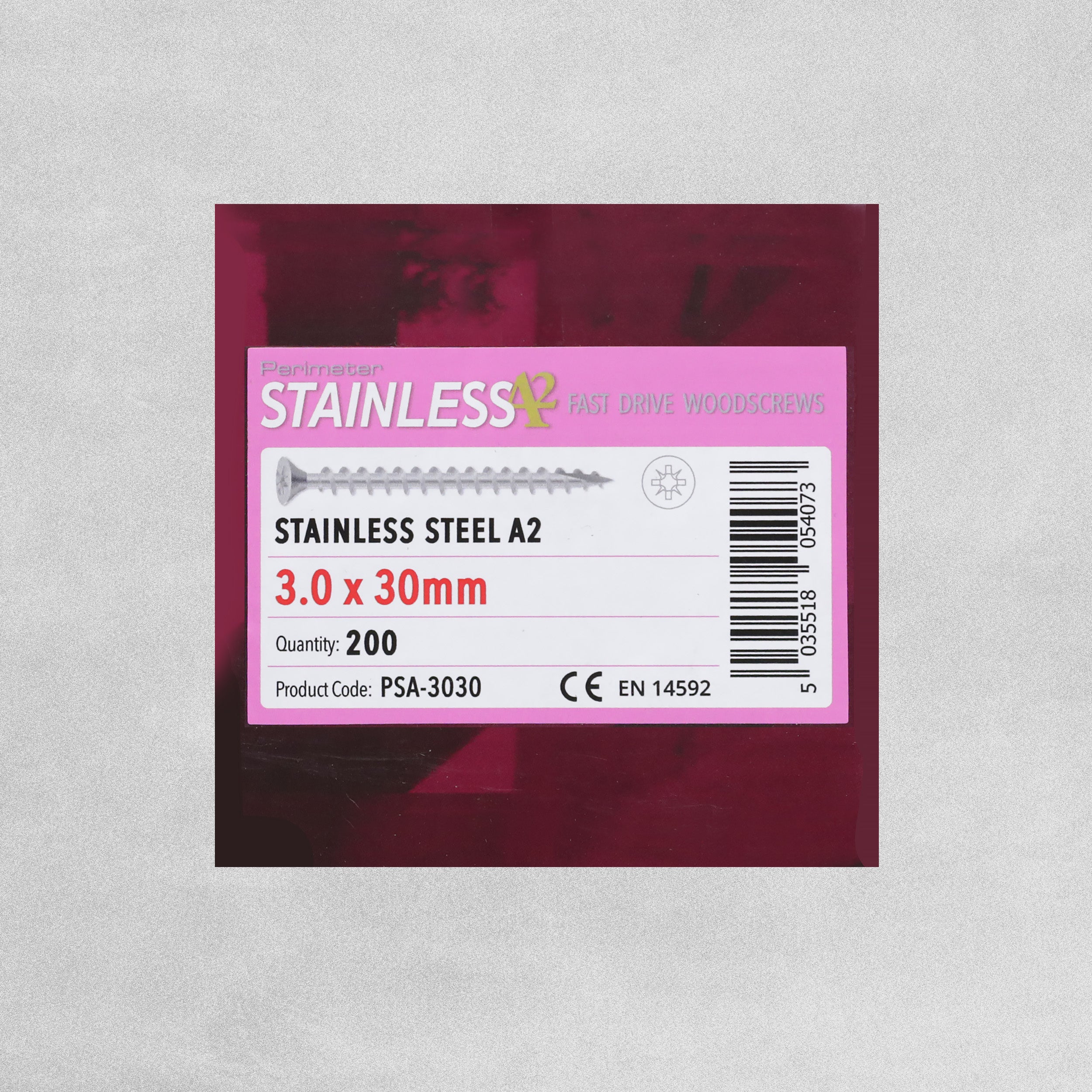 Perimeter Stainless Steel A2 Wood Screws - 3.0 x 30mm - Pack of 200