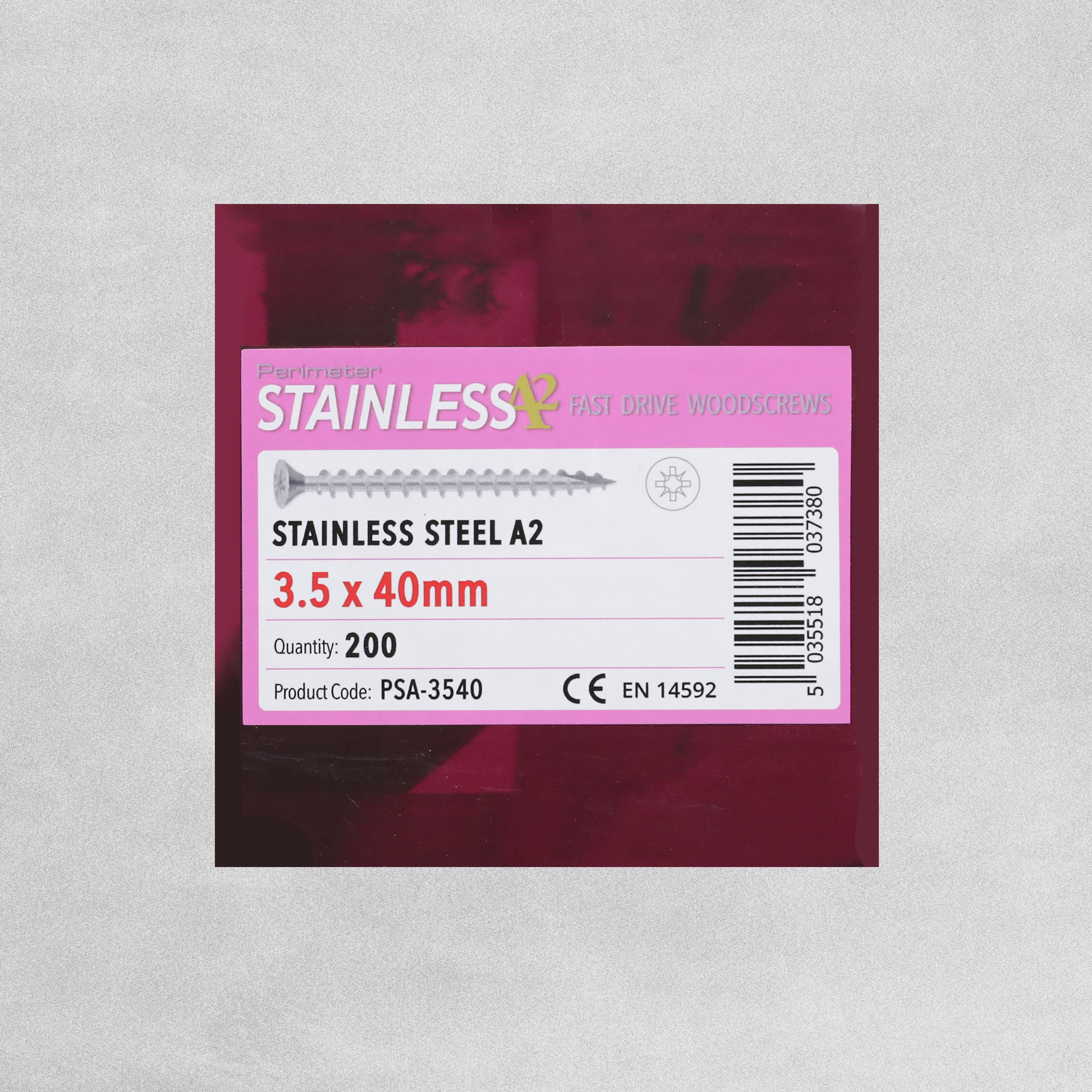 Perimeter Stainless Steel A2 Wood Screws - 3.5 x 40mm - Pack of 200