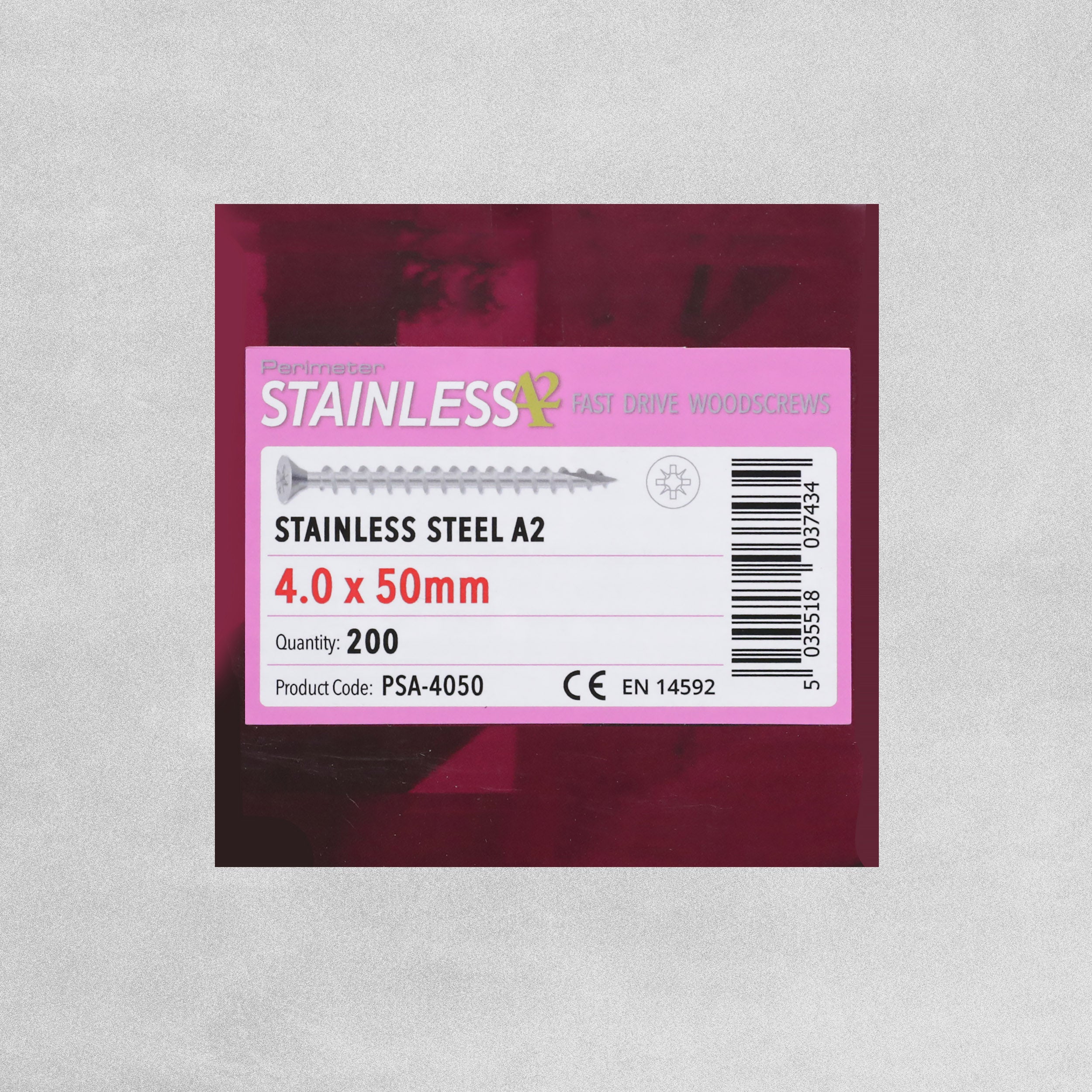 Perimeter Stainless Steel A2 Wood Screws - 4.0 x 50mm - Pack of 200