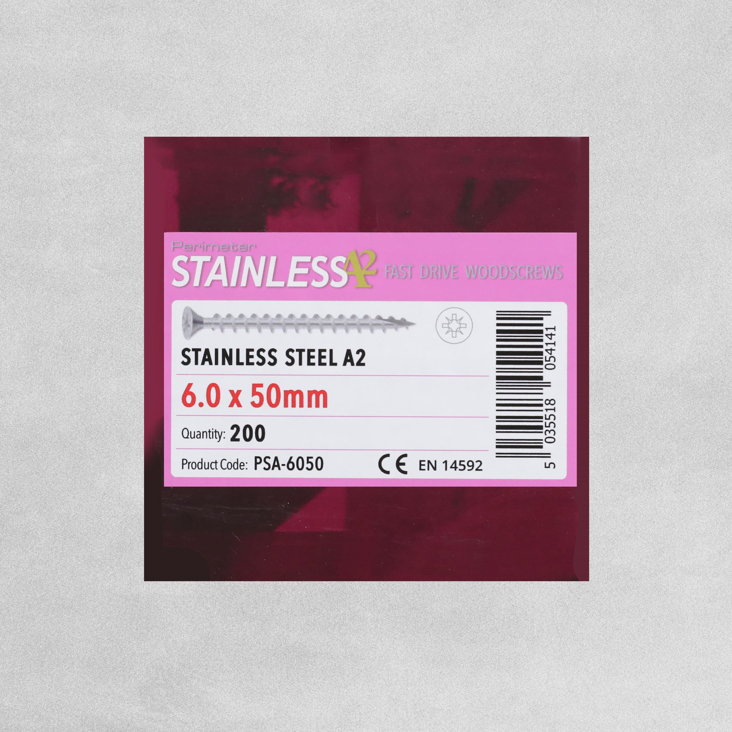 Perimeter Stainless Steel A2 Wood Screws - 6.0 x 50mm - Pack of 200
