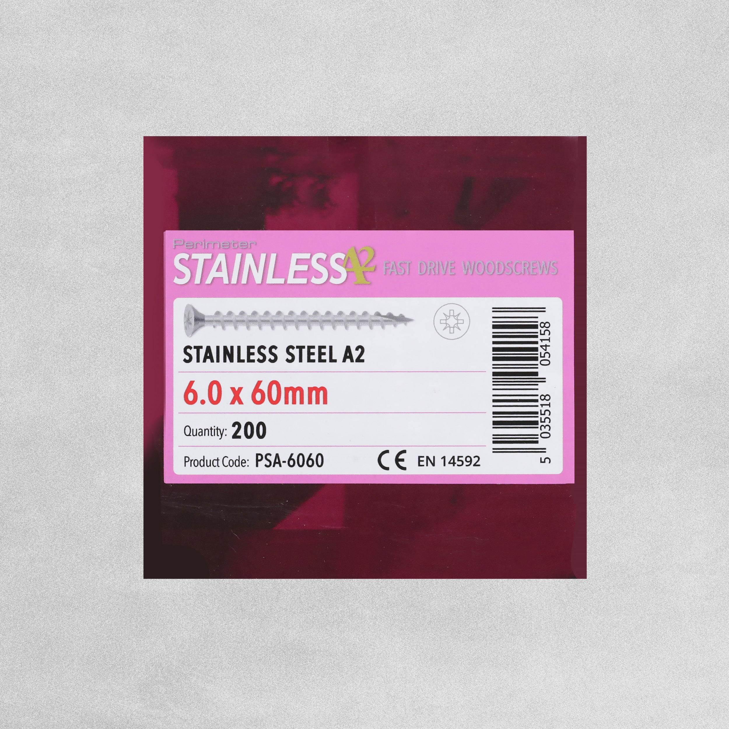 Perimeter Stainless Steel A2 Wood Screws - 6.0 x 60mm - Pack of 200