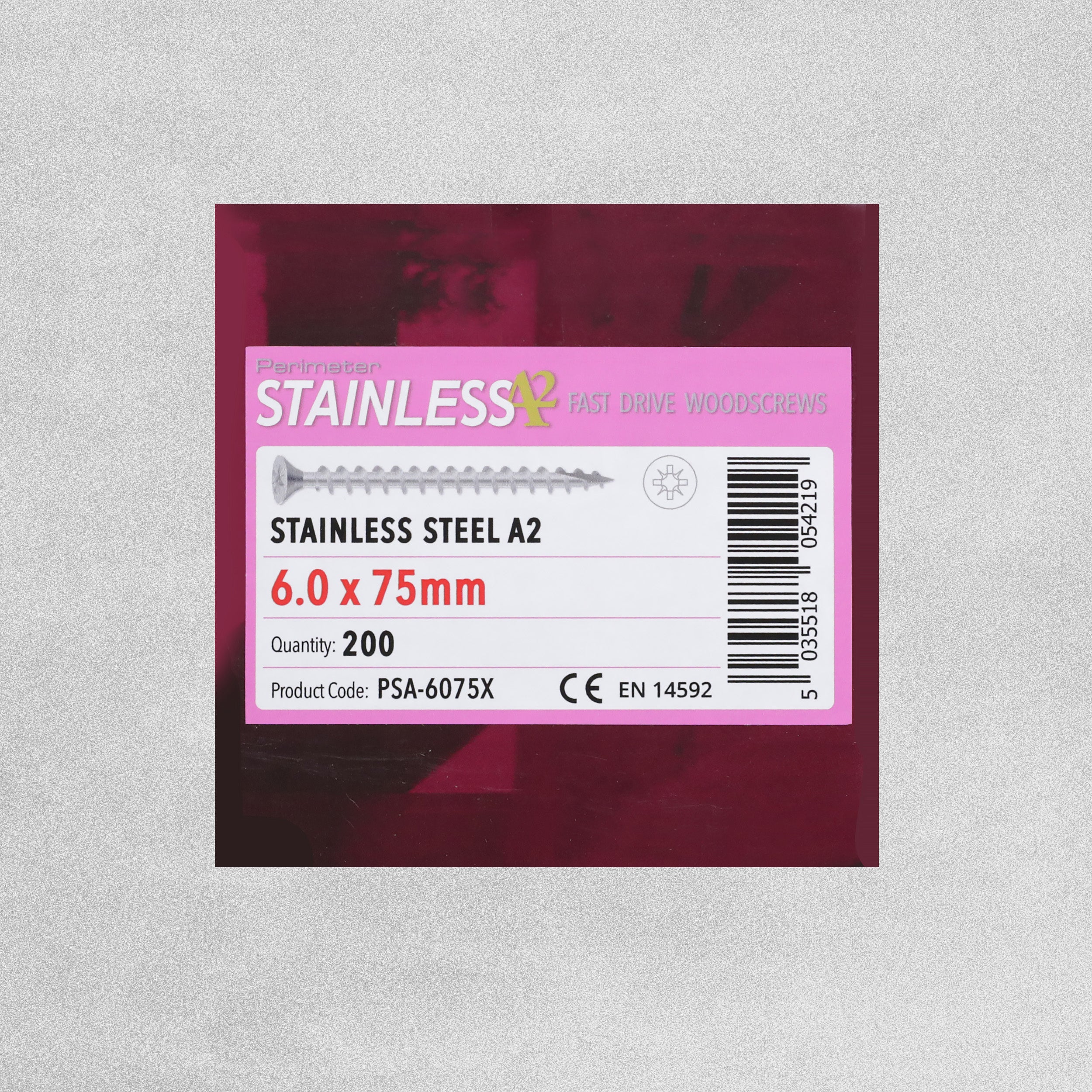 Perimeter Stainless Steel A2 Wood Screws - 6.0 x 75mm - Pack of 200