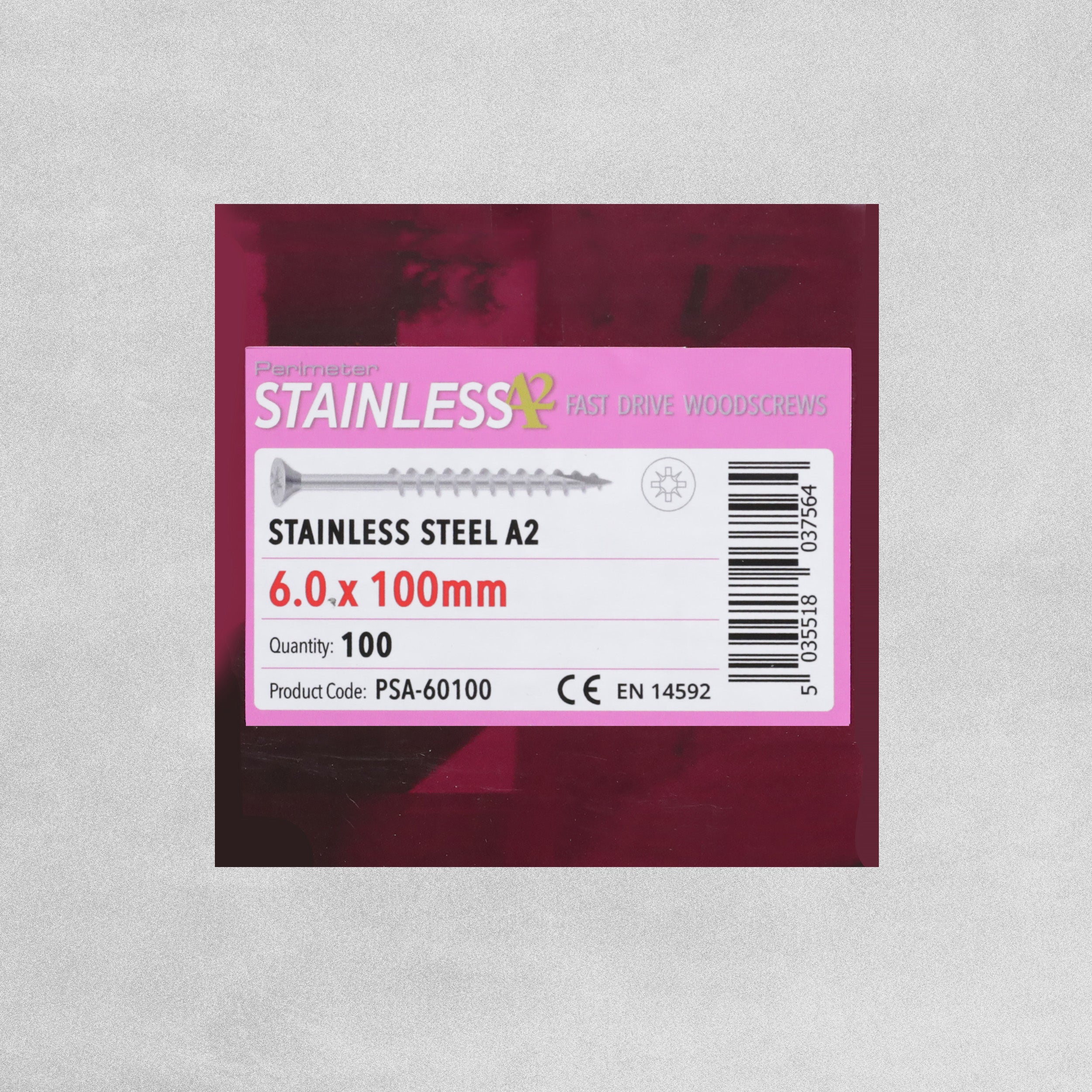 Perimeter Stainless Steel A2 Wood Screws - 6.0 x 100mm - Pack of 100