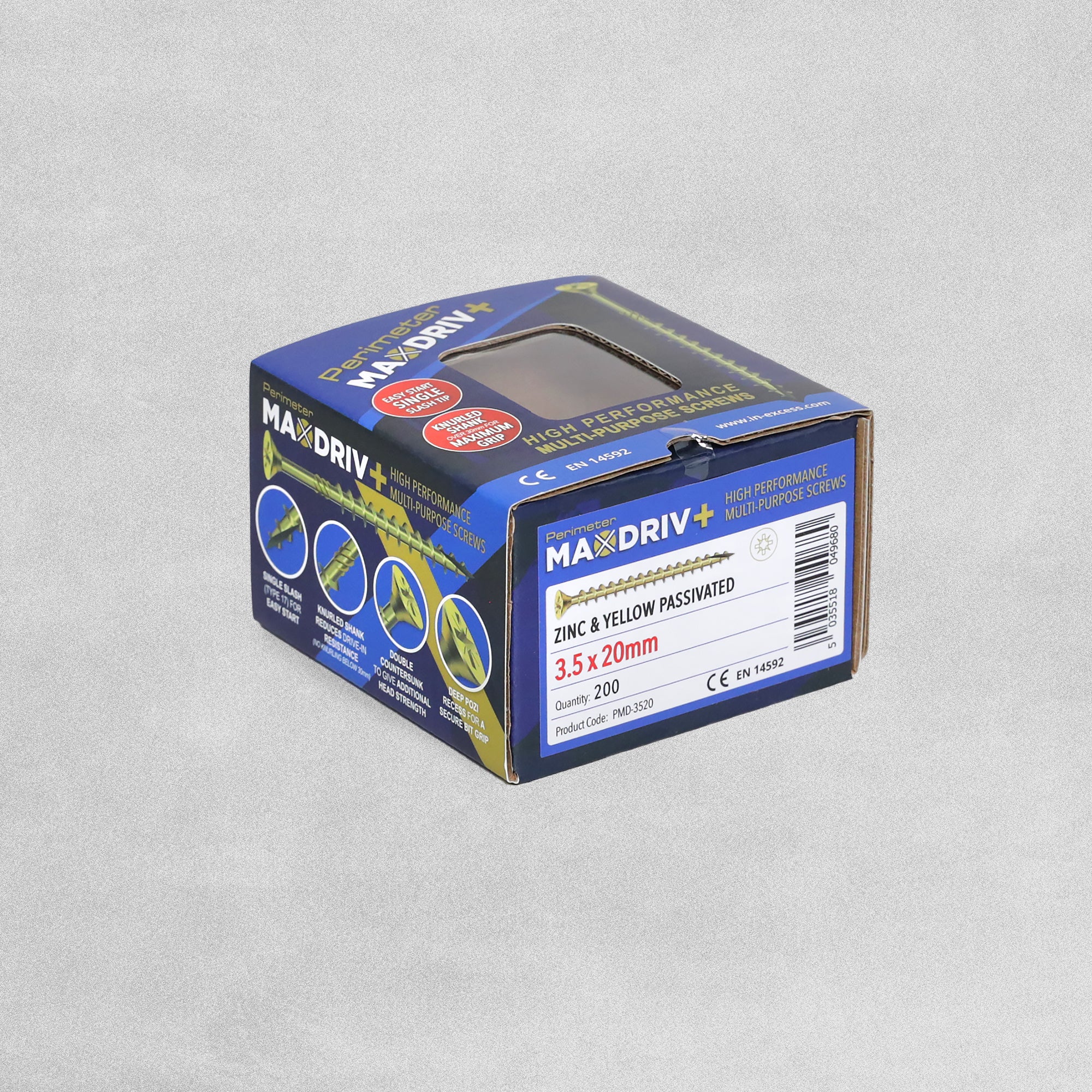Perimeter MaxDriv Traditional Multi Purpose Screws 3.5 x 20mm - Pack of 200