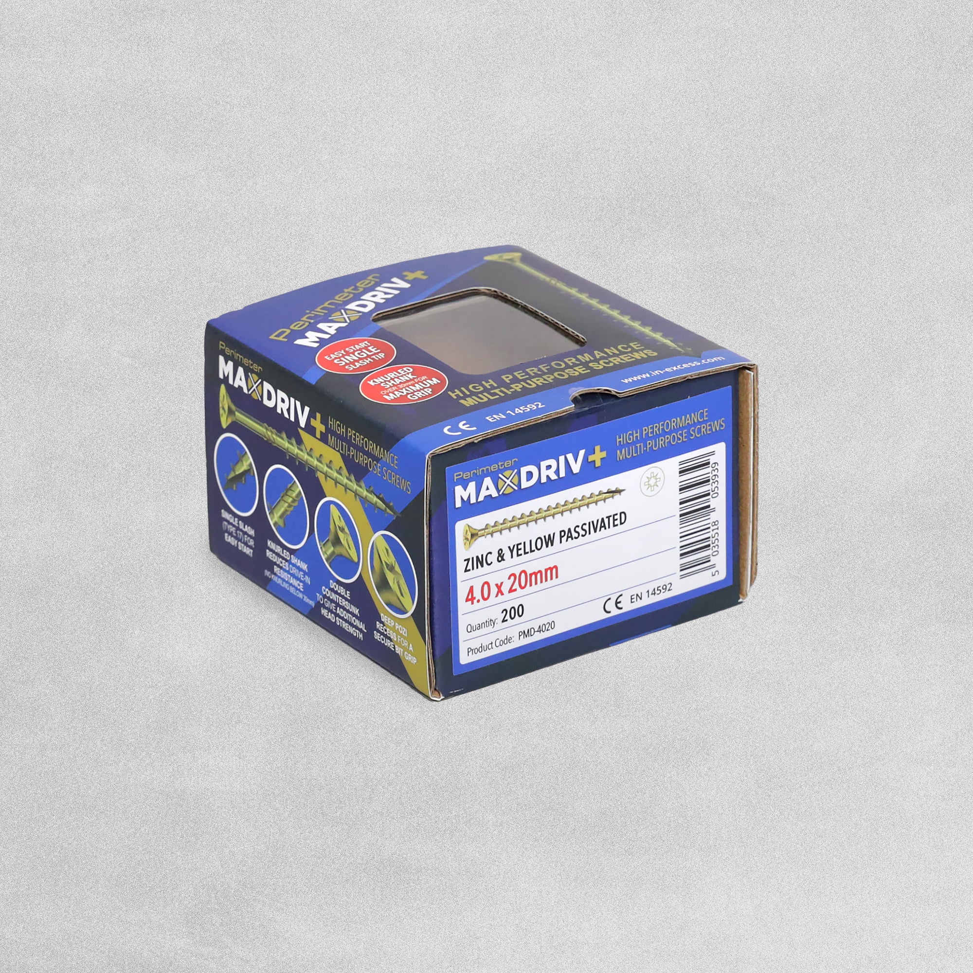 Perimeter MaxDriv Traditional Multi Purpose Screws 4.0 x 20mm - Pack of 200