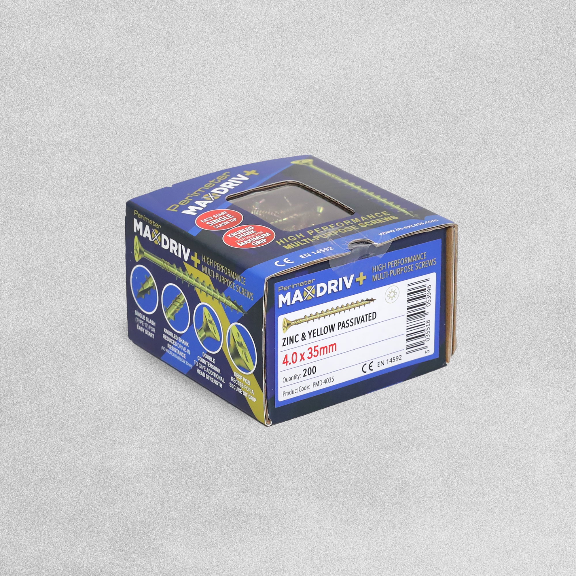 Perimeter MaxDriv Traditional Multi Purpose Screws 4.0 x 35mm - Pack of 200