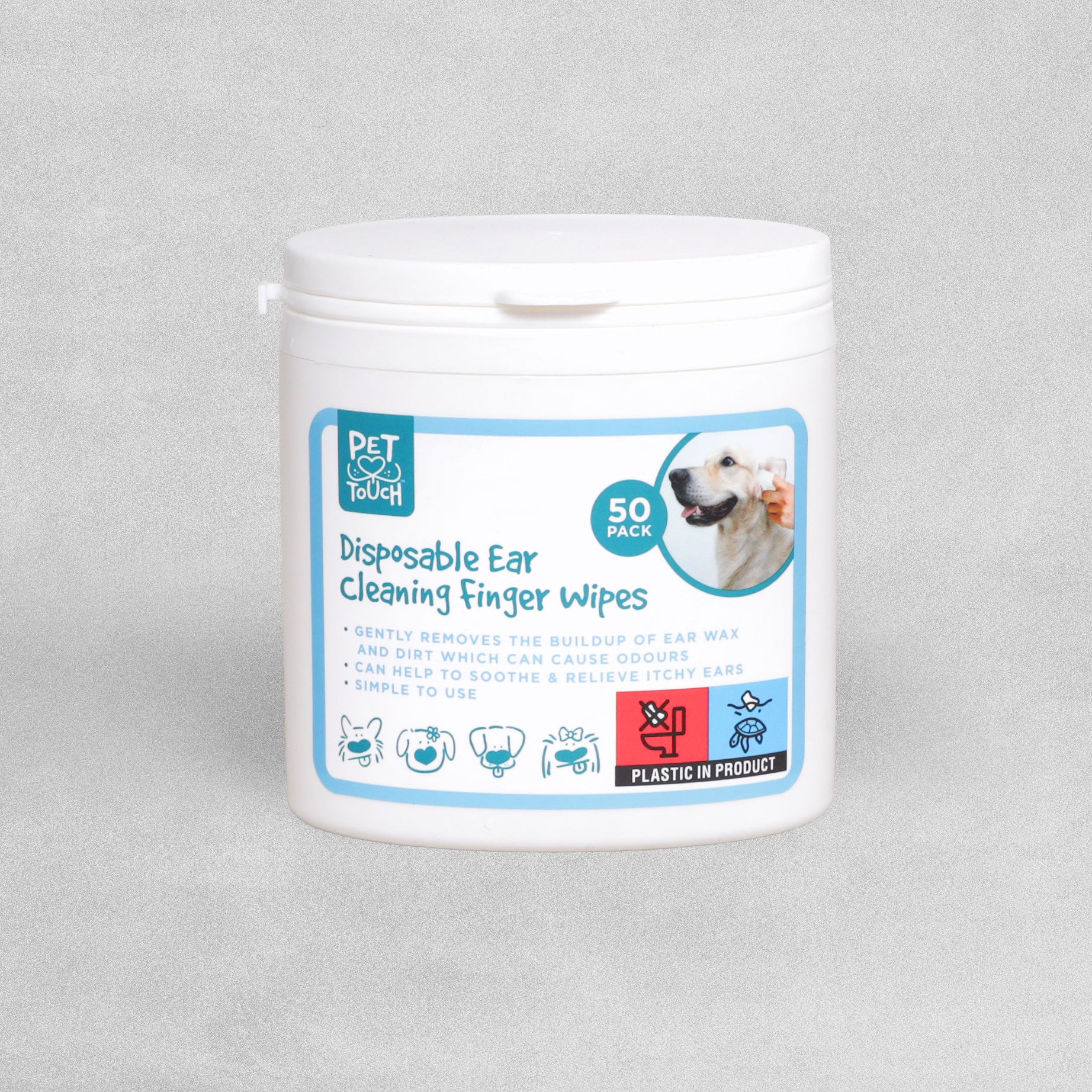 Pet Touch Disposable Ear Cleaning Finger Wipes