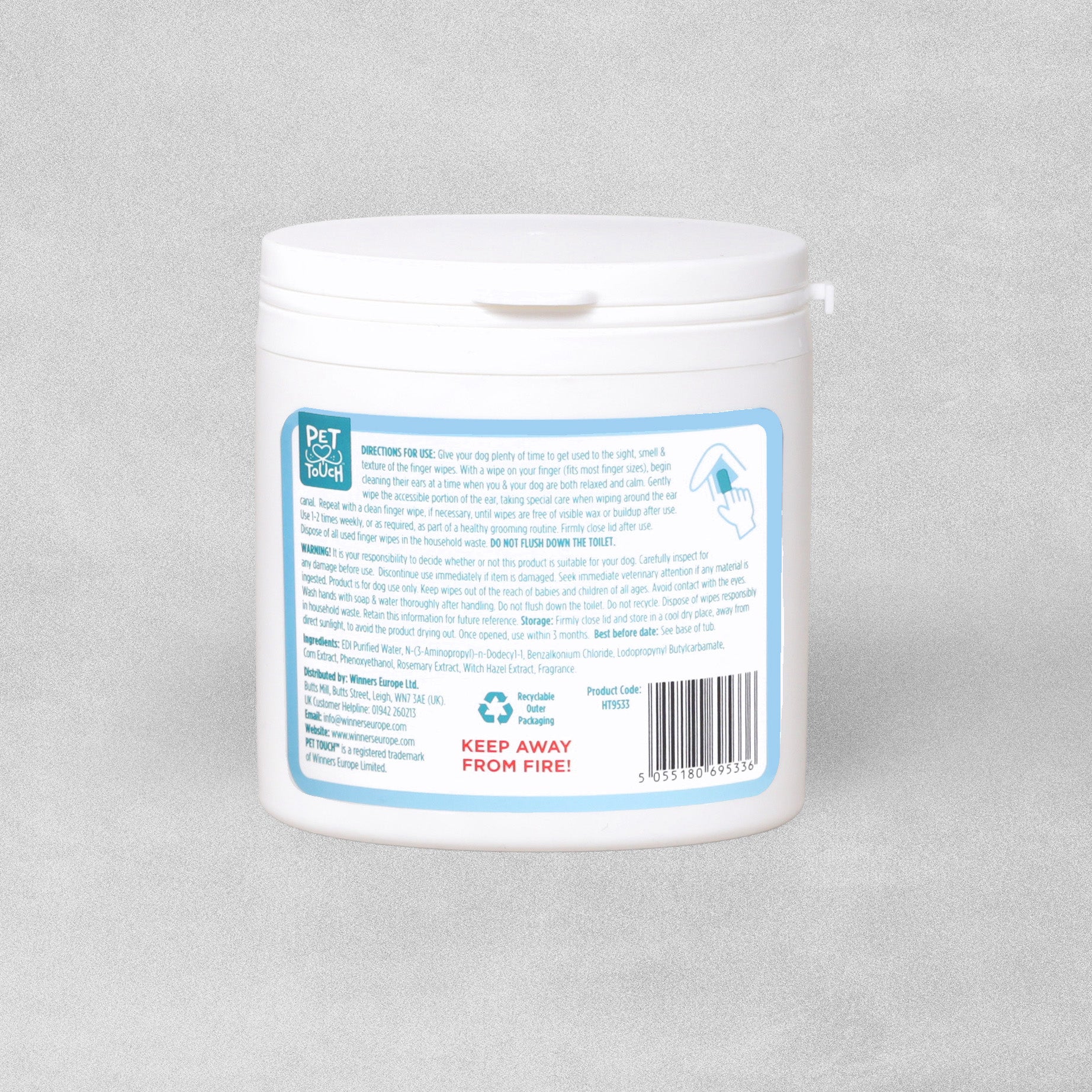 Pet Touch Disposable Ear Cleaning Finger Wipes