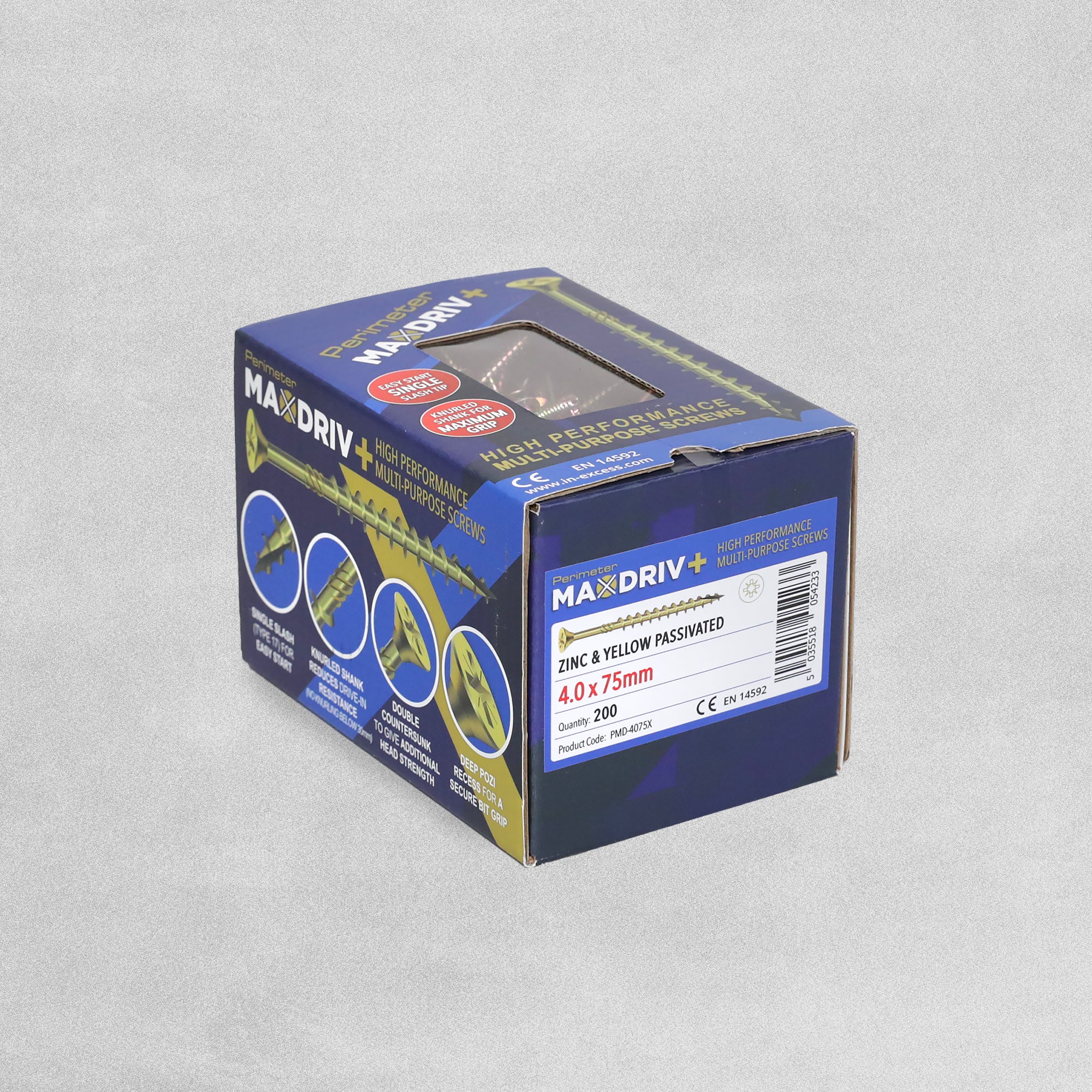 Perimeter MaxDriv Traditional Multi Purpose Screws 4.0 x 75mm - Pack of 200