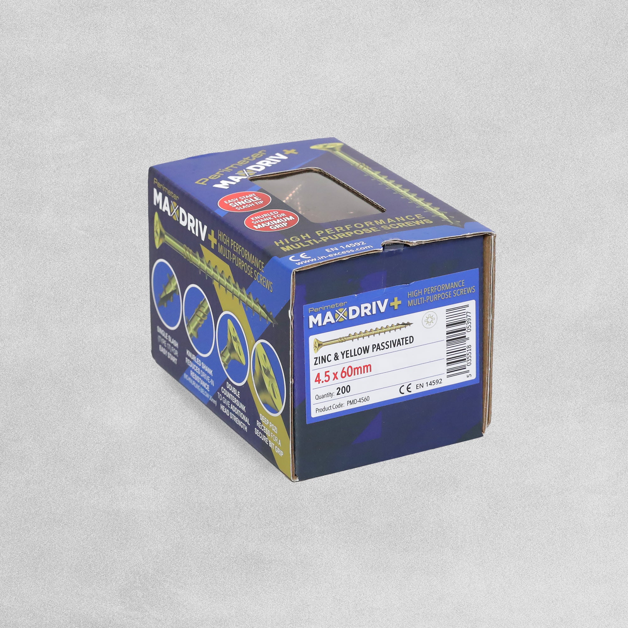 Perimeter MaxDriv Traditional Multi Purpose Screws 4.5 x 60mm - Pack of 200