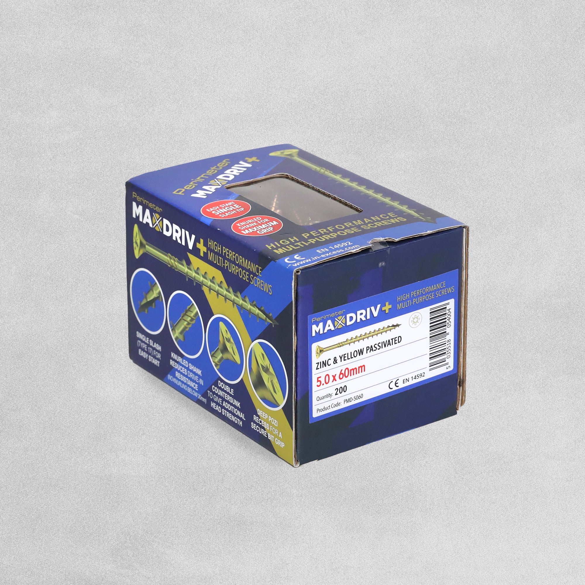 Perimeter MaxDriv Traditional Multi Purpose Screws 5.0 x 60mm - Pack of 200
