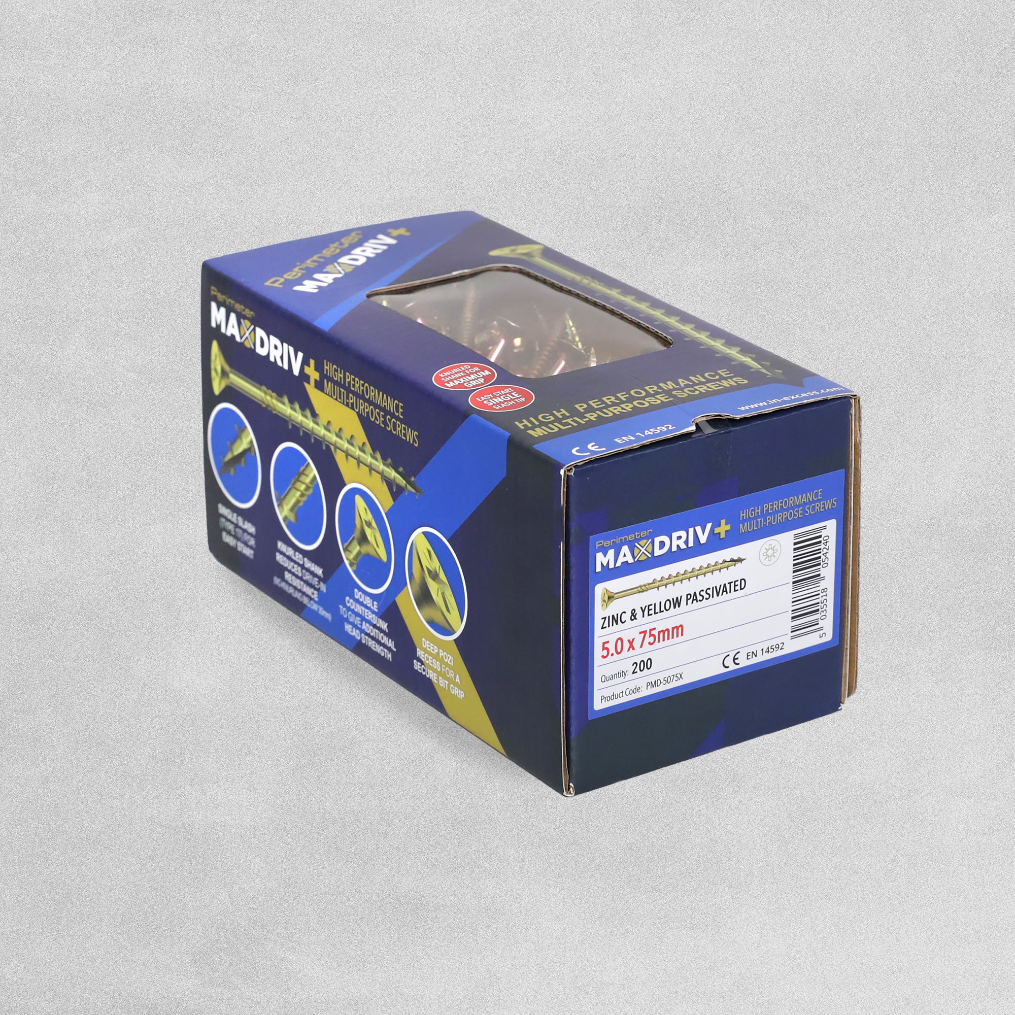Perimeter MaxDriv Traditional Multi Purpose Screws 5.0 x 75mm - Pack of 200