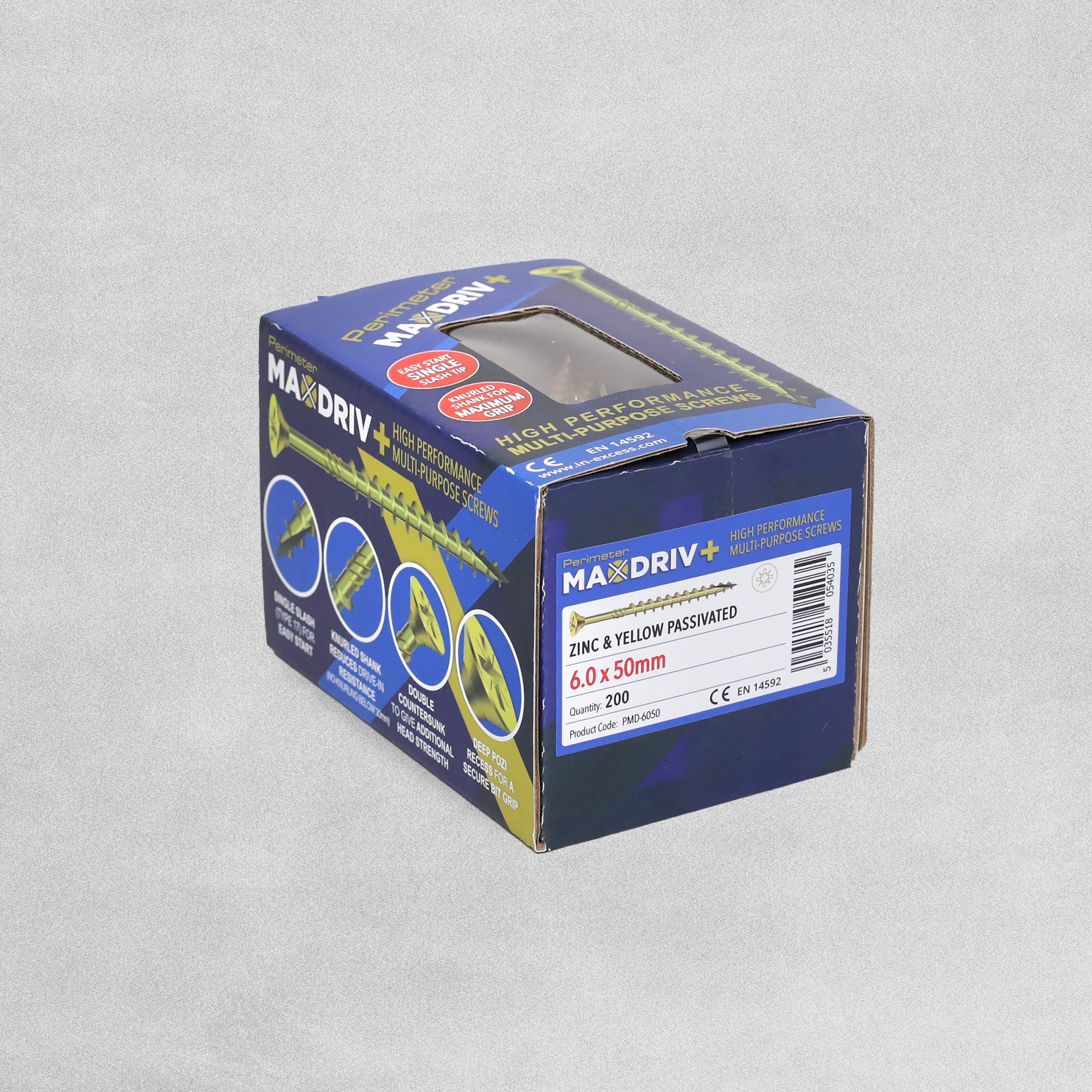 Perimeter MaxDriv Traditional Multi Purpose Screws 6.0 x 50mm - Pack of 200