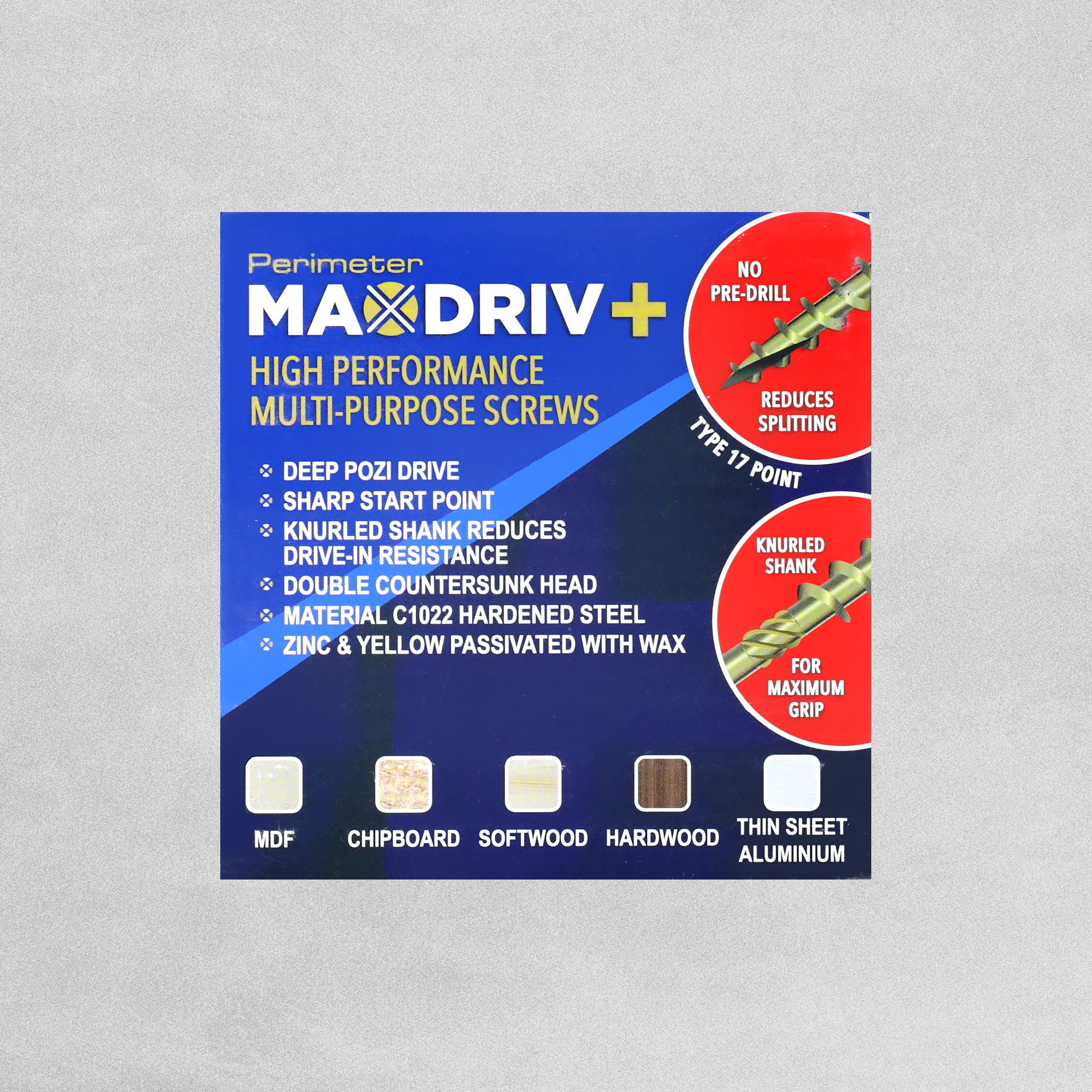 Perimeter MaxDriv Traditional Multi Purpose Screws 6.0 x 50mm - Pack of 200