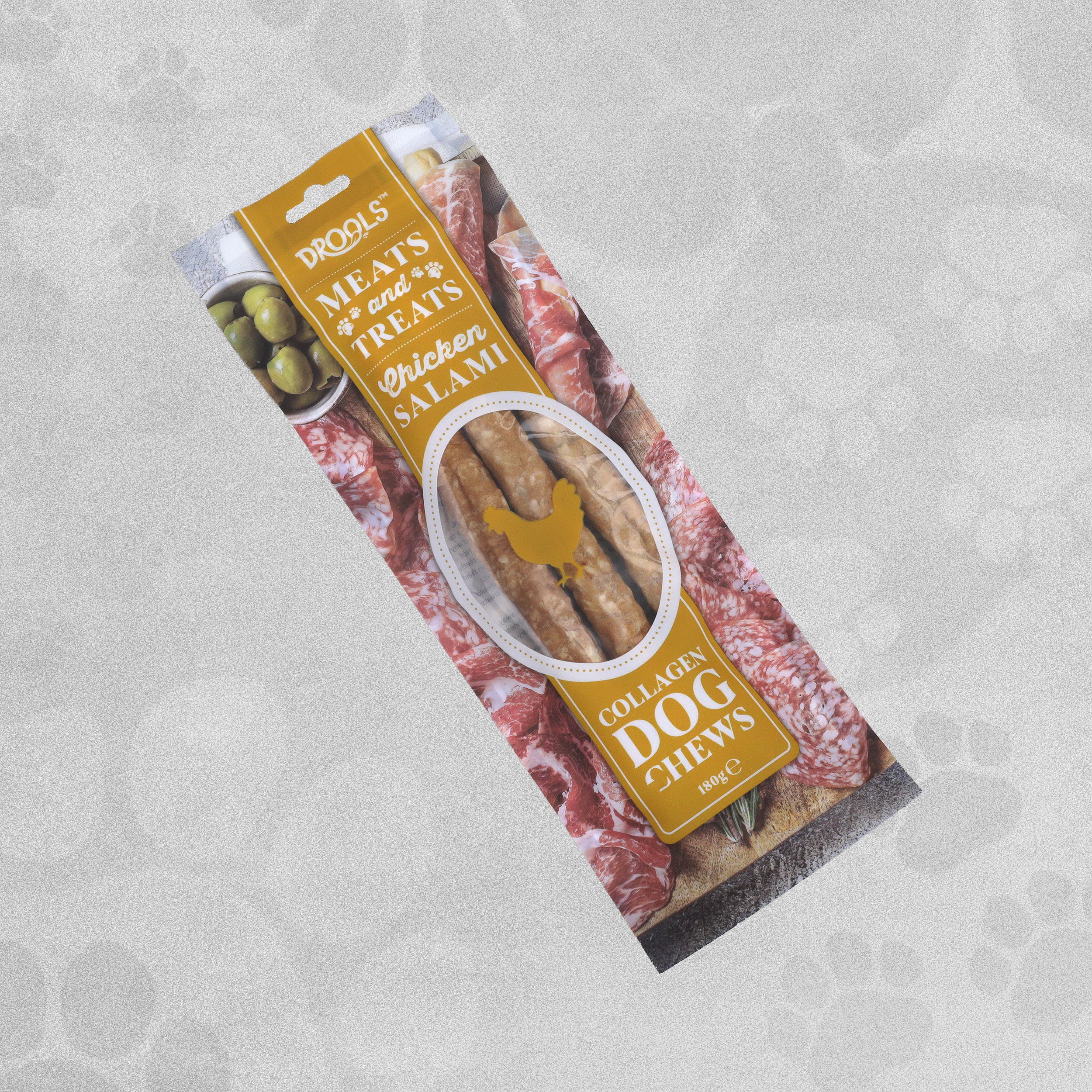 Drools Meats and Treats Salami Collagen Dog Chews 180g Various Flavours