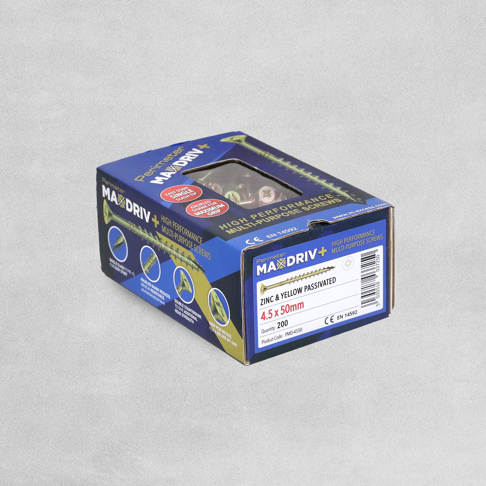 Perimeter MaxDriv Traditional Multi Purpose Screws 4.5 x 50mm - Pack of 200