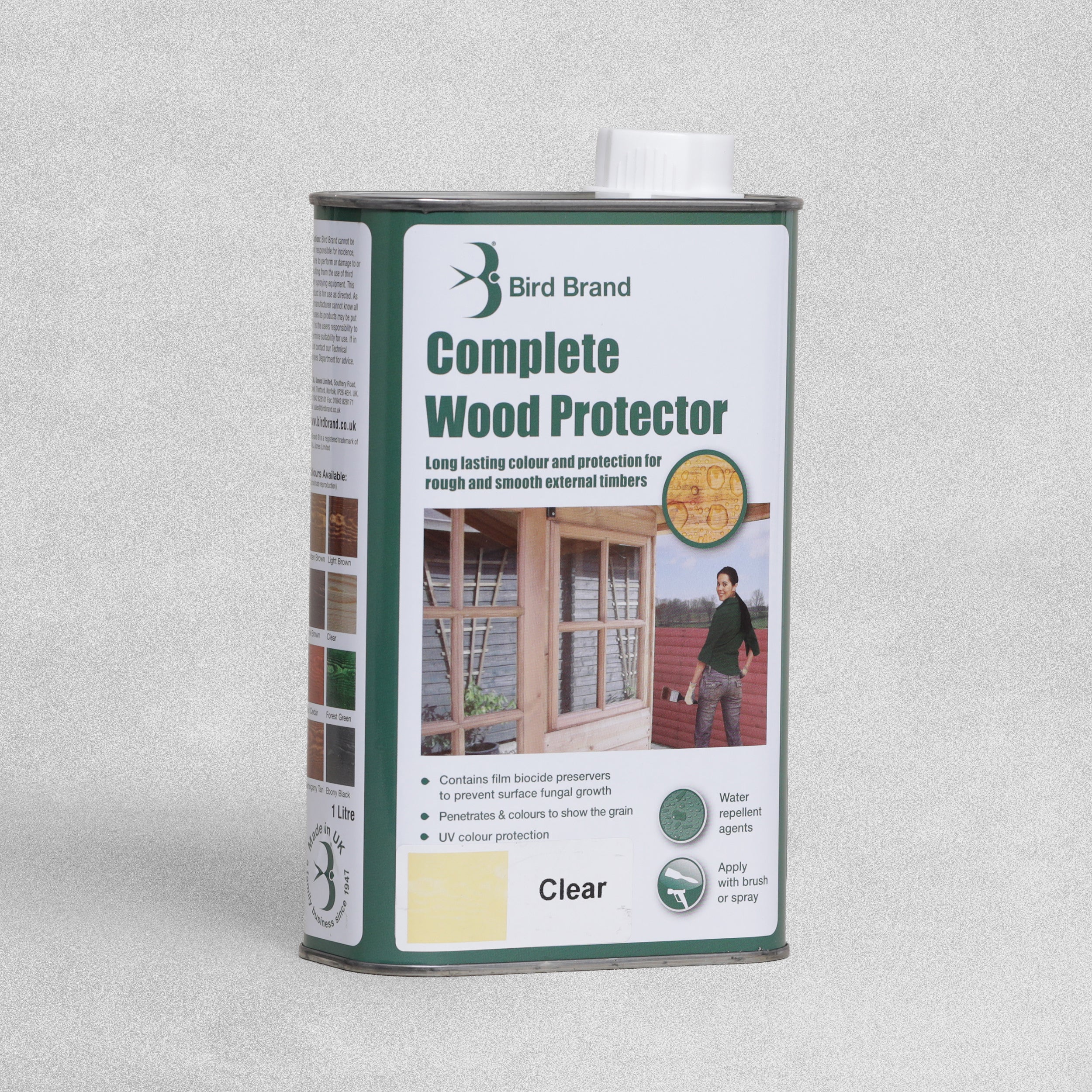 Bird Brand Complete Exterior Wood Protector -1L Various Colours