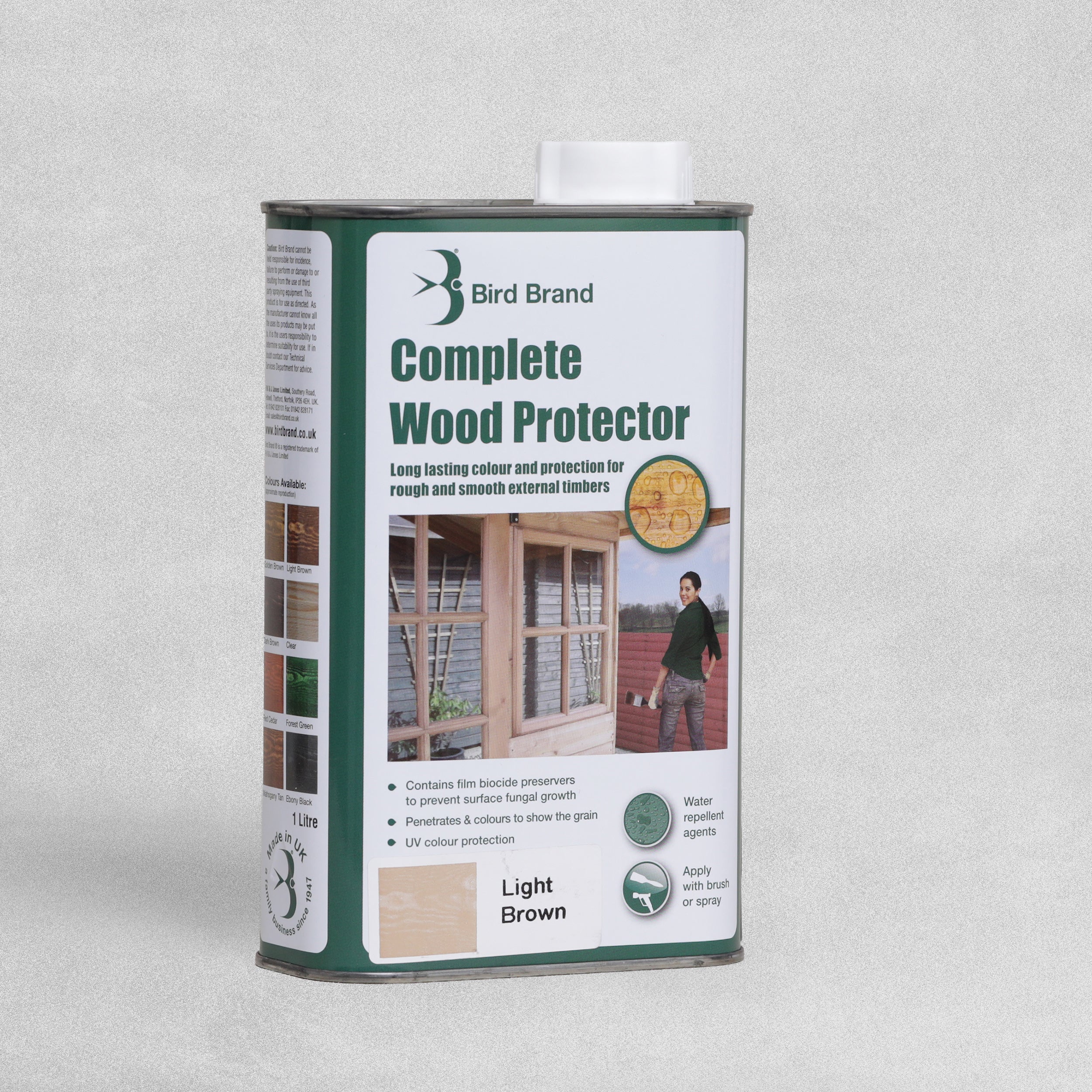 Bird Brand Complete Exterior Wood Protector -1L Various Colours