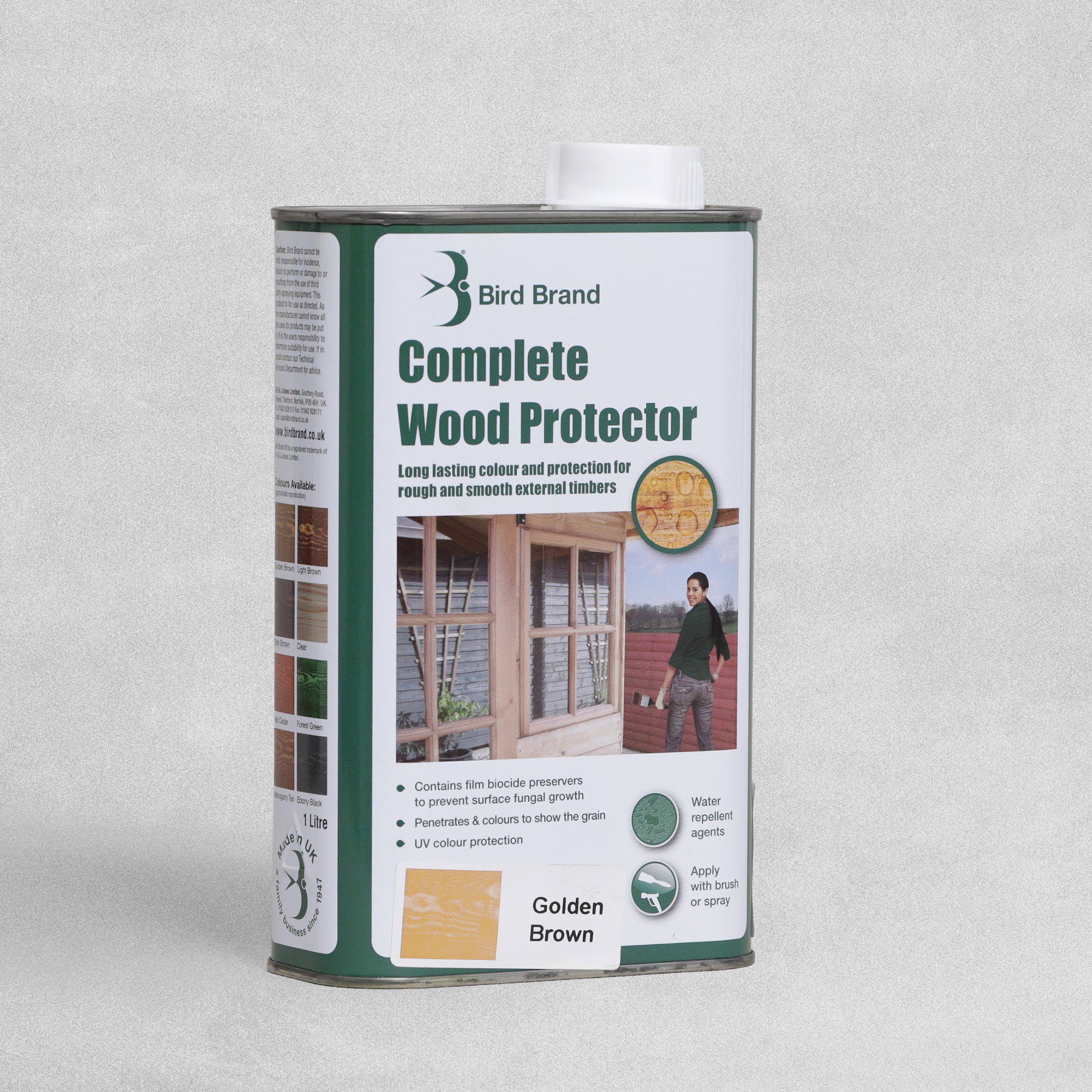 Bird Brand Complete Exterior Wood Protector -1L Various Colours