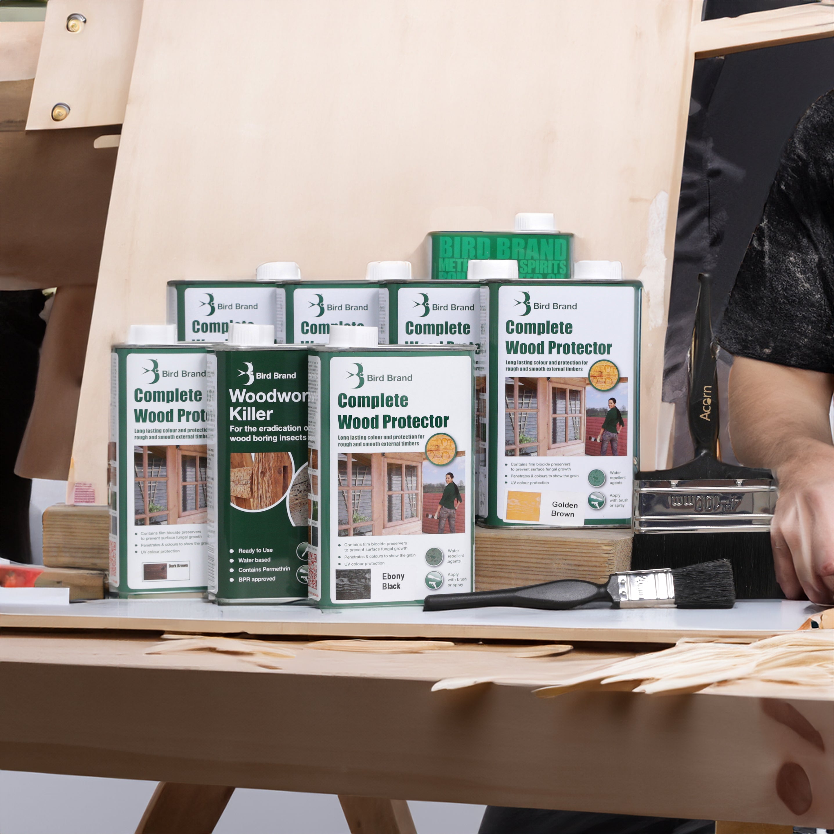 Bird Brand Complete Exterior Wood Protector -1L Various Colours