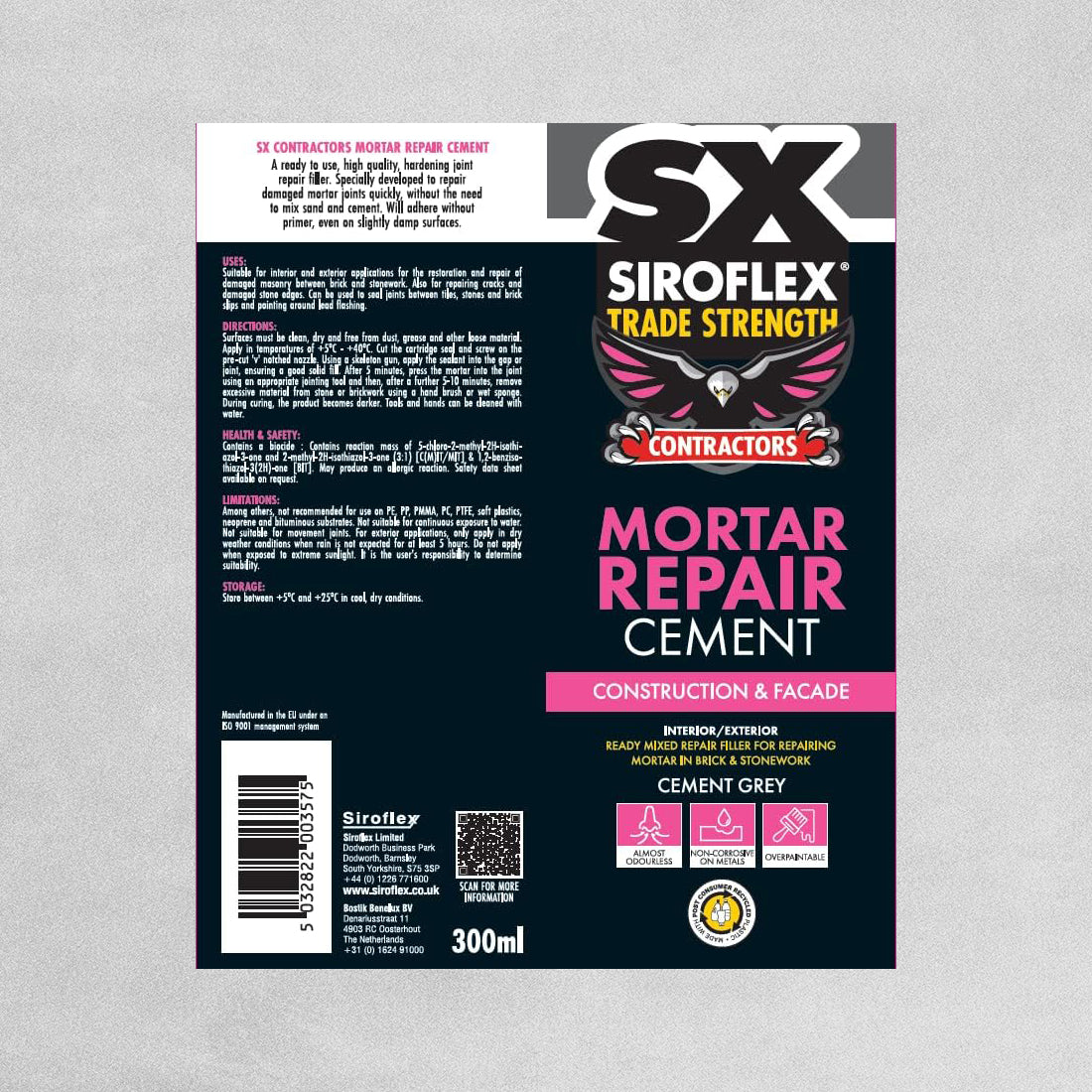 Siroflex Mortar Repair Cement - Cement Grey - 300ml
