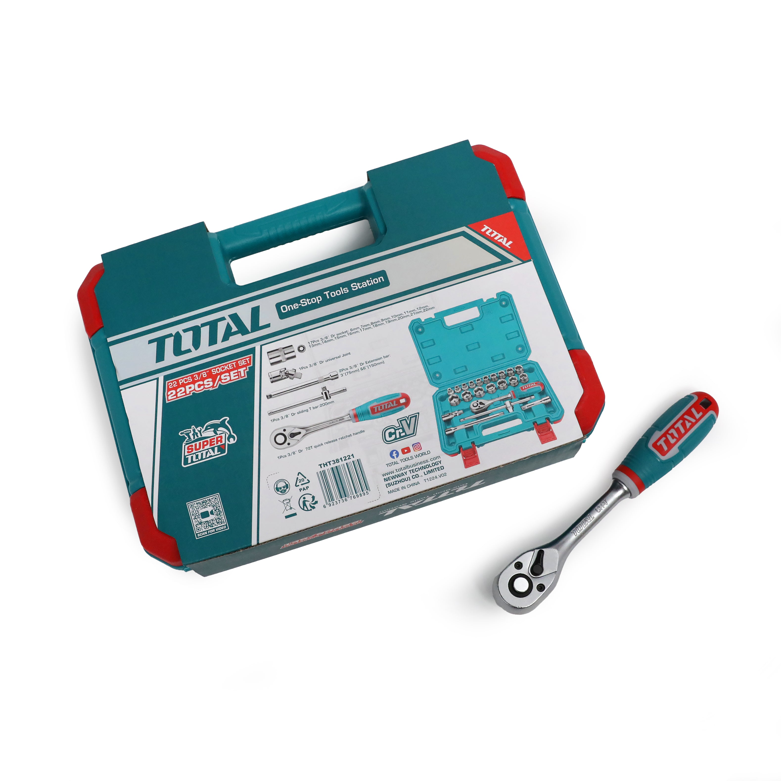 Total 3/8" Socket Set - 22pcs