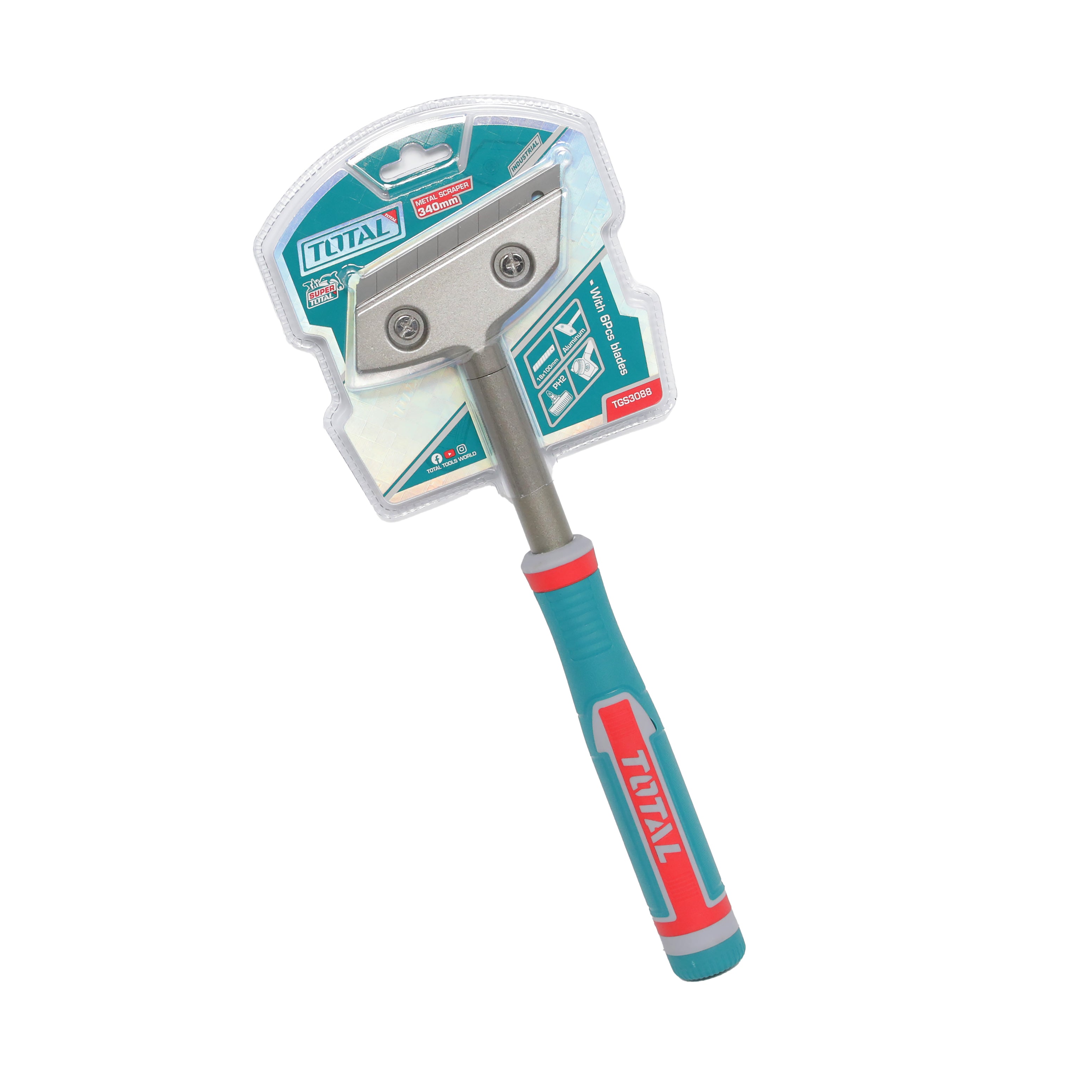 Total Metal Scraper with Blades - 340mm - TGS3088