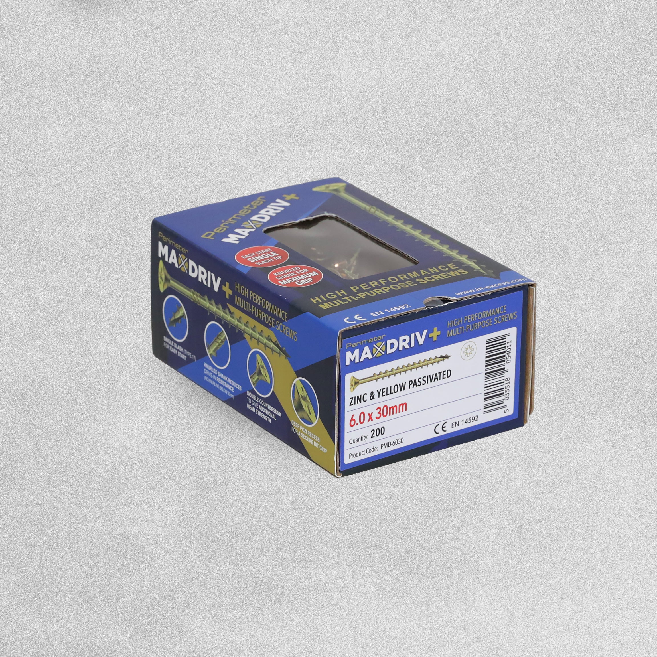 Perimeter MaxDriv Traditional Multi Purpose Screws 6.0 x 30mm - Pack of 200