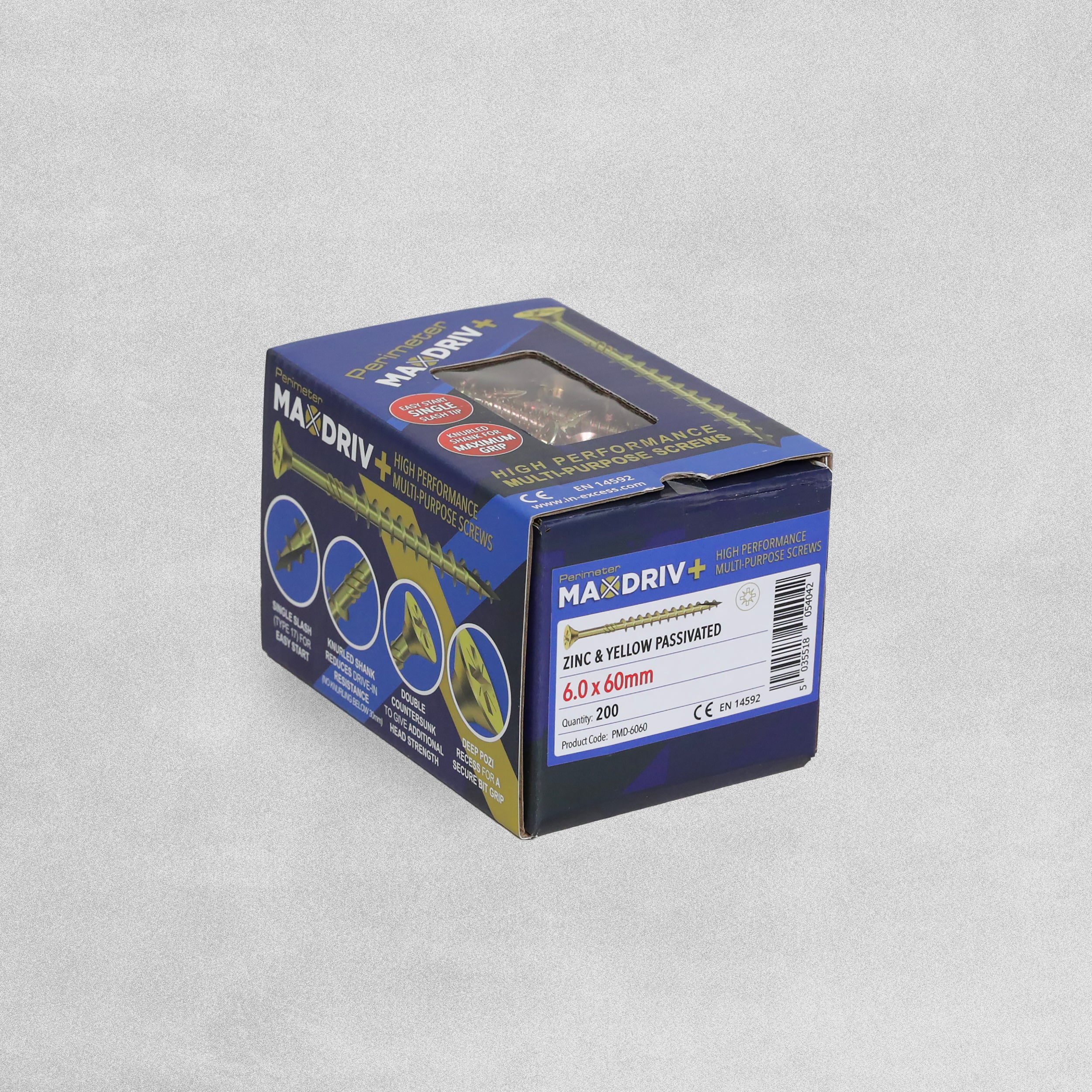 Perimeter MaxDriv Traditional Multi Purpose Screws 6.0 x 60mm - Pack of 200
