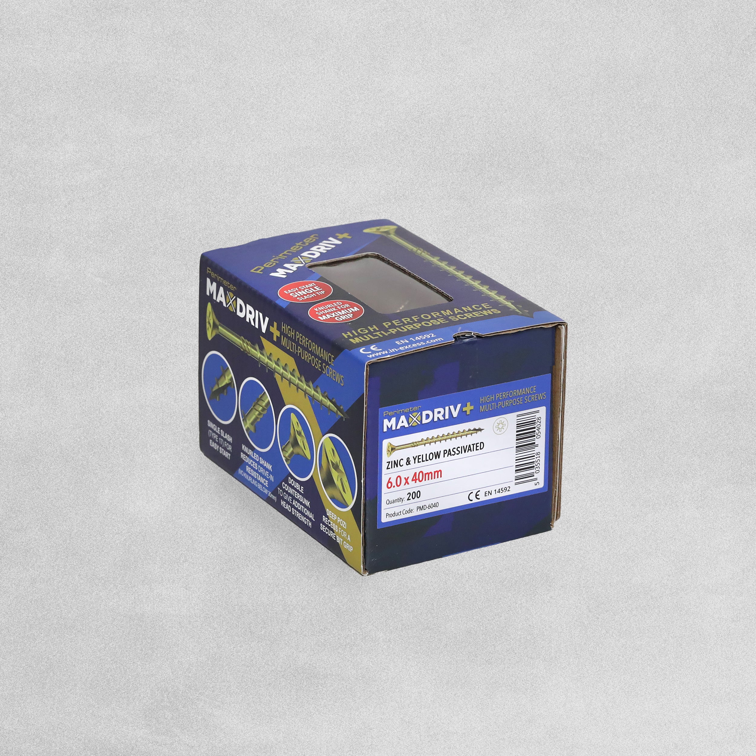 Perimeter MaxDriv Traditional Multi Purpose Screws 6.0 x 40mm - Pack of 200