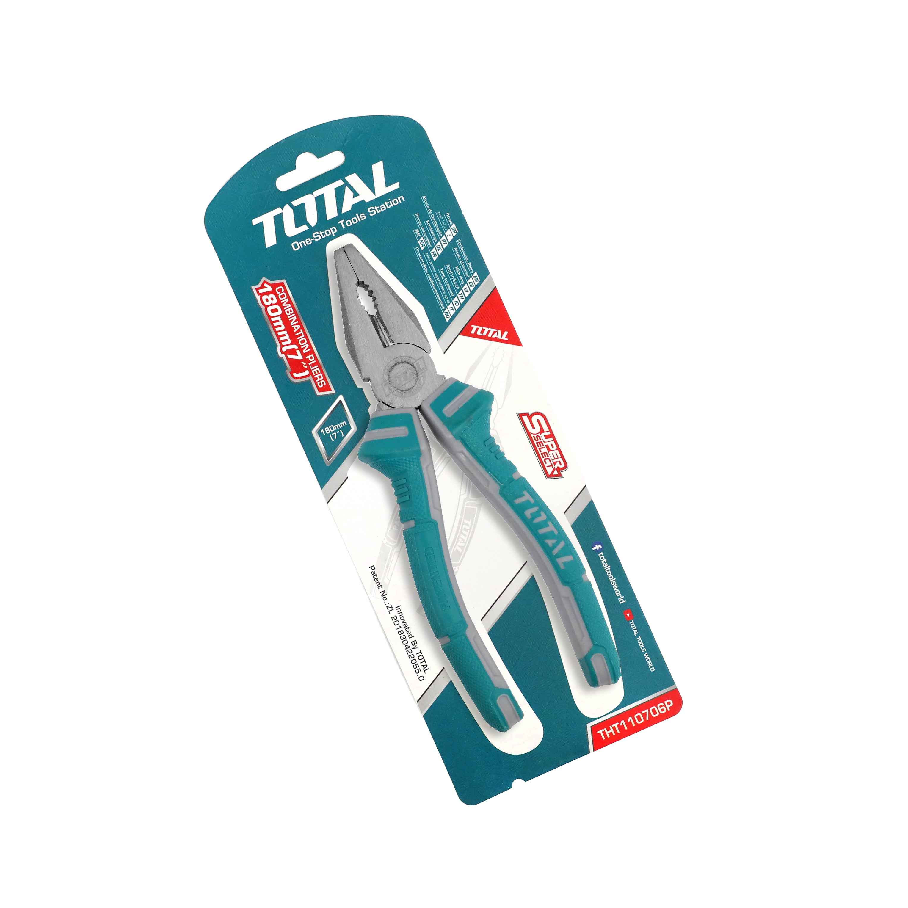 Total Combination Pliers 180mm 7" - THT110706P