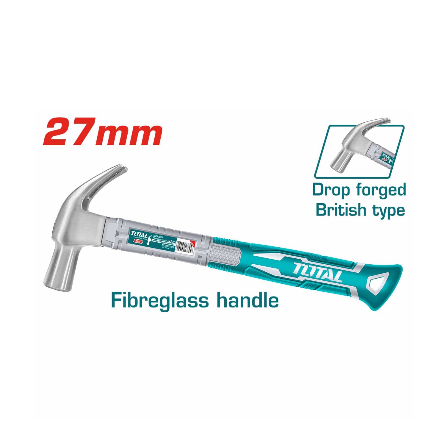 Total British Type Claw Hammer - 27mm - THT73227