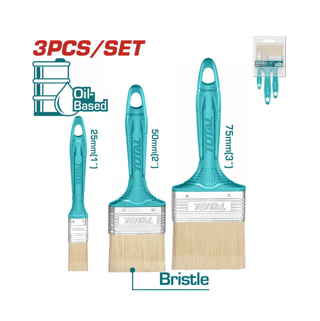Total 3pc Paint Brush Set - THT8450301