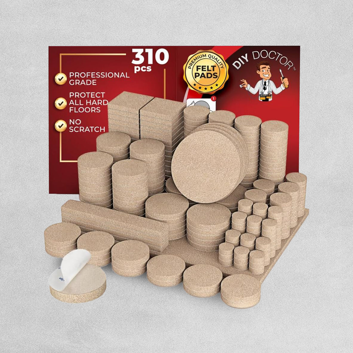 DIY Doctor Furniture Felt Pads - 310pcs