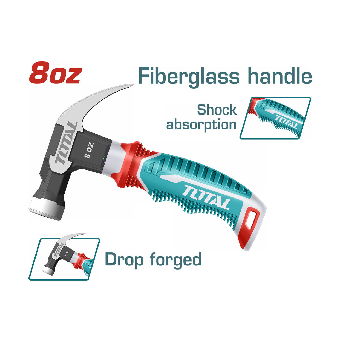 Total Mini Claw Hammer 8oz - THCH61008D