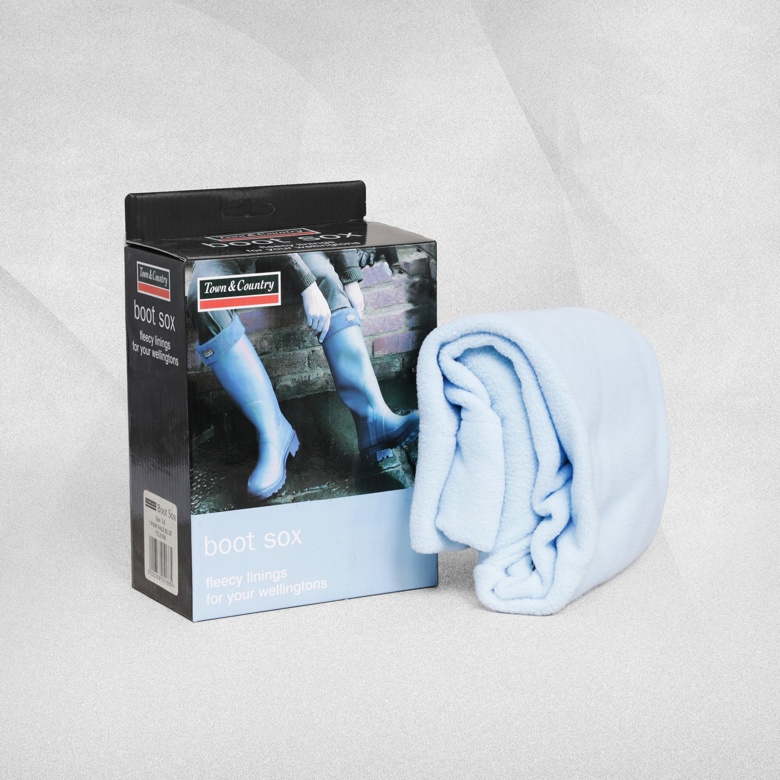 Town & Country Fleece Boot Sox - Wellington Boot Liners - Pale Blue