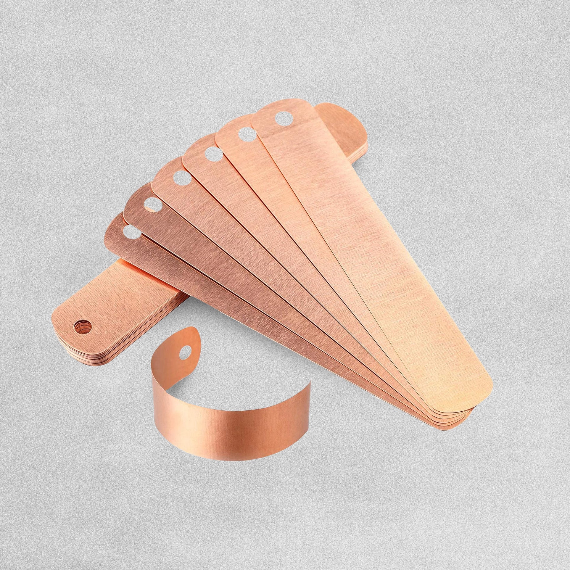 Copper Labels and Ties - 20pcs