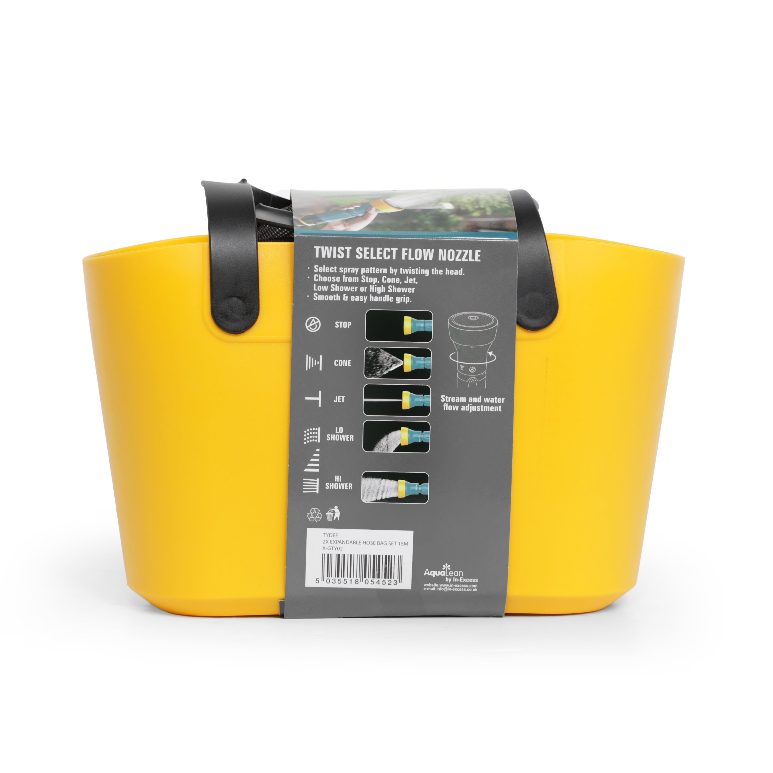 In-Excess Aqualean Tydee 2x Expandable Hose Bag Set - 15m