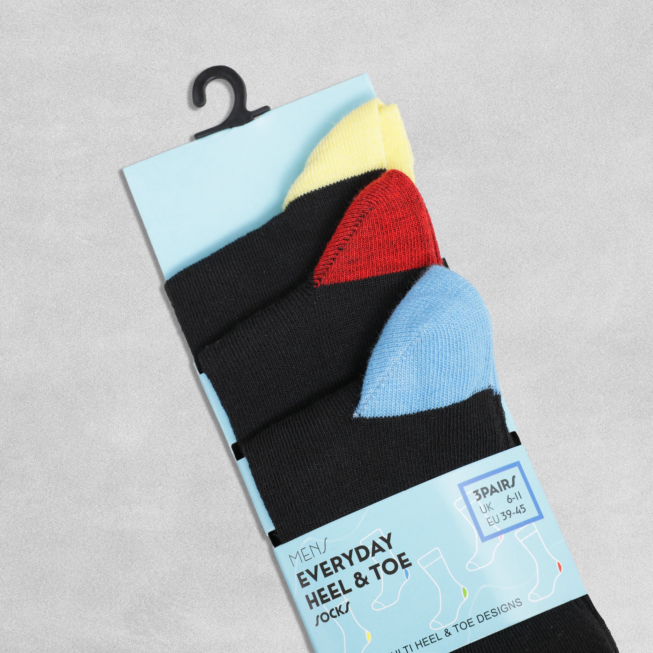 Men's Everyday Heel & Toe Socks - 3pcs