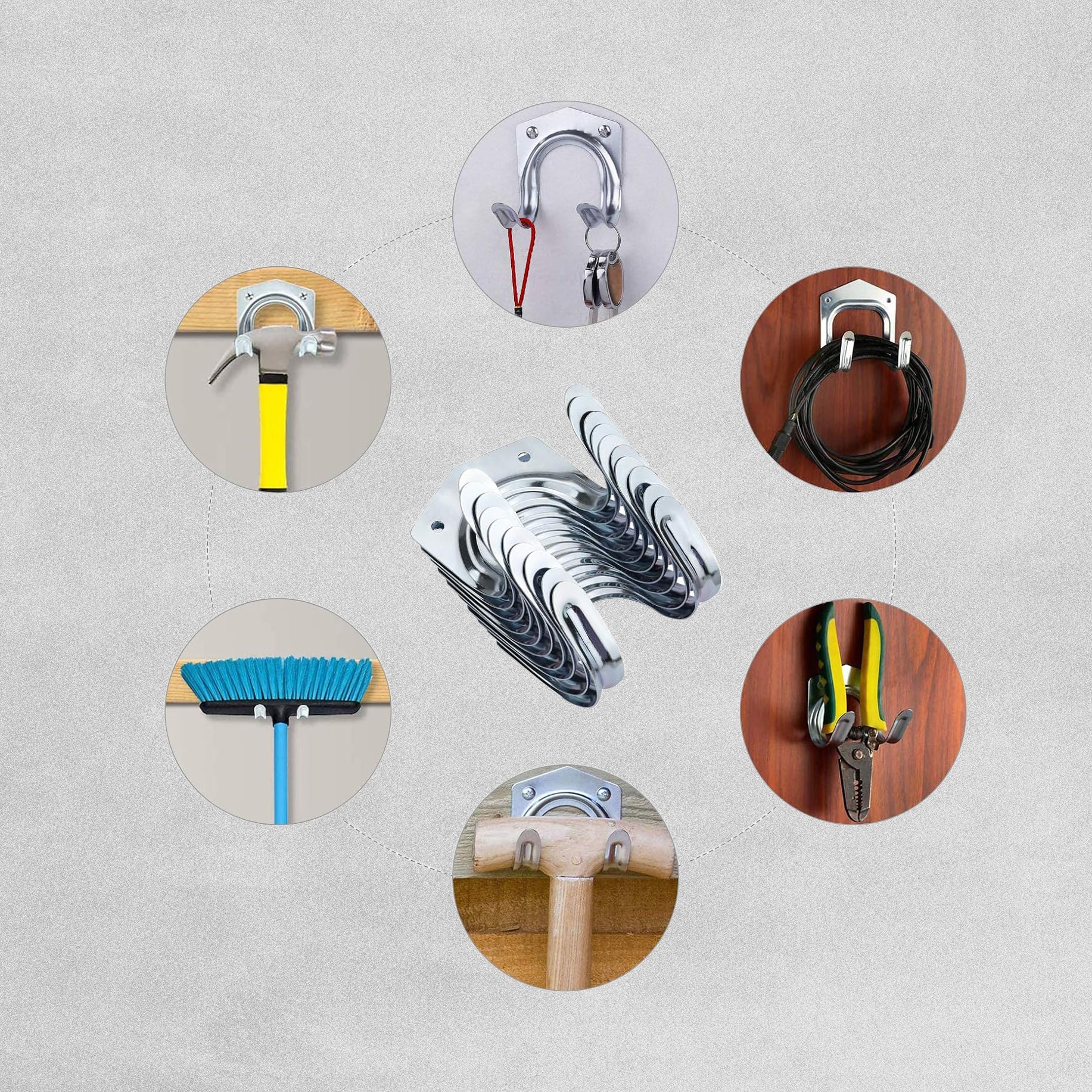 Double Tool Hooks - 5pcs