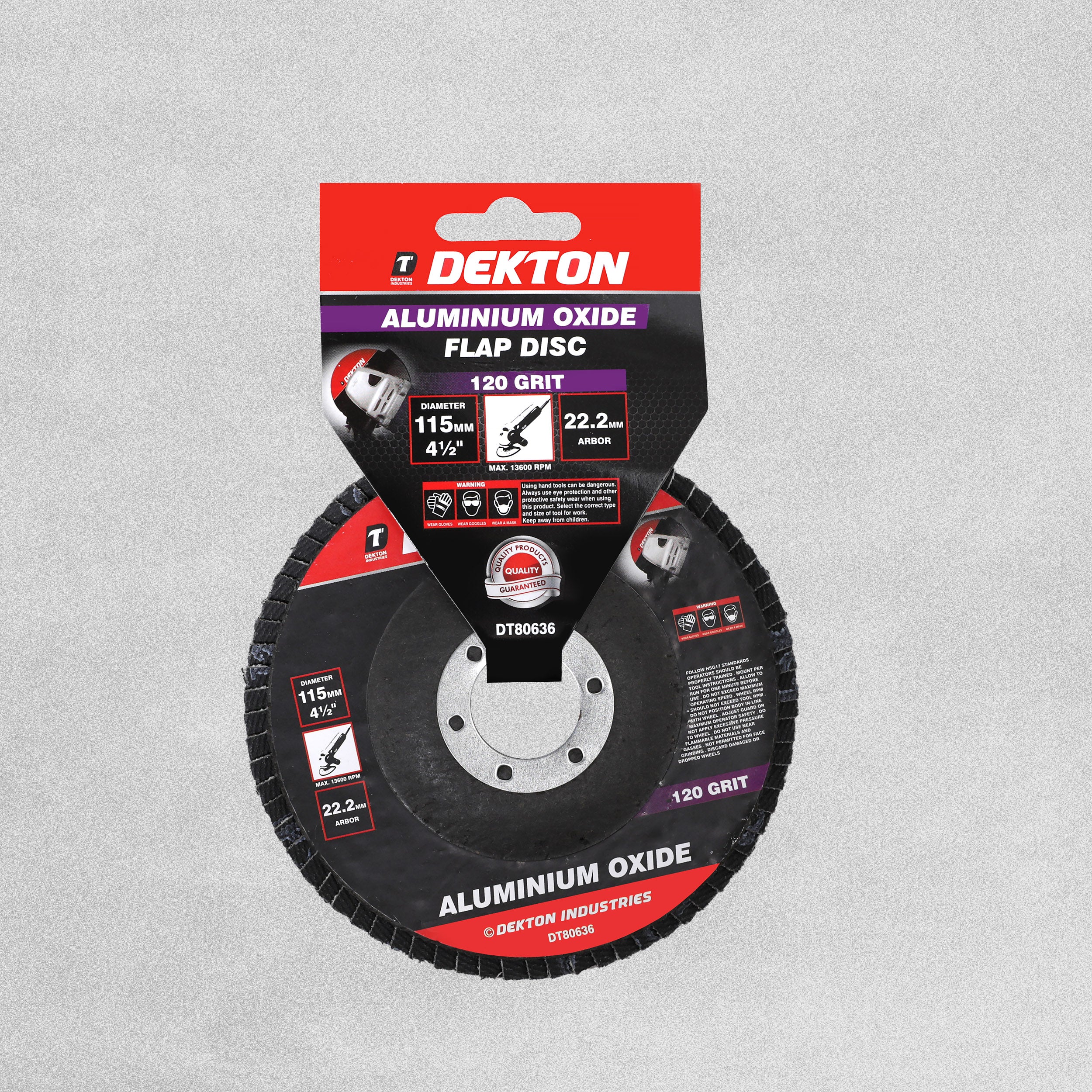 Dekton Aluminium Flap Disk 115mm - 120 Grit