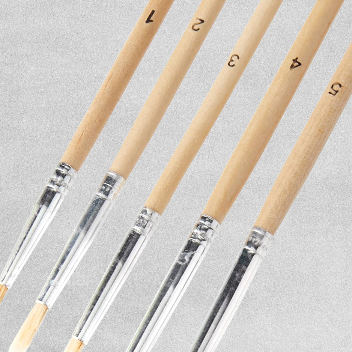 Silverline Artist Paint Brush Set 12pc Round & Pointed Tips
