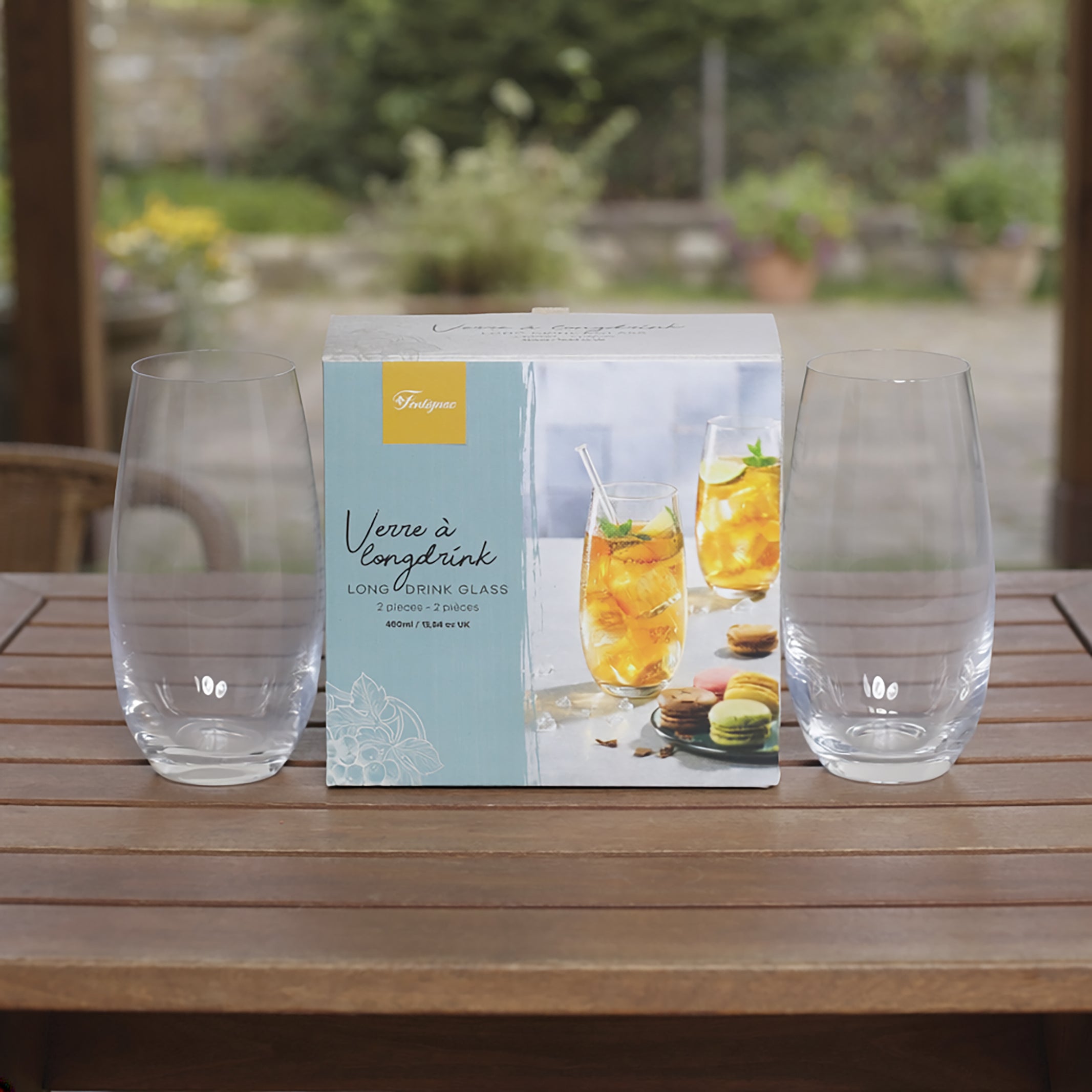 Fontignac Cristalline Tall Glasses Pack of 2 - 450ml