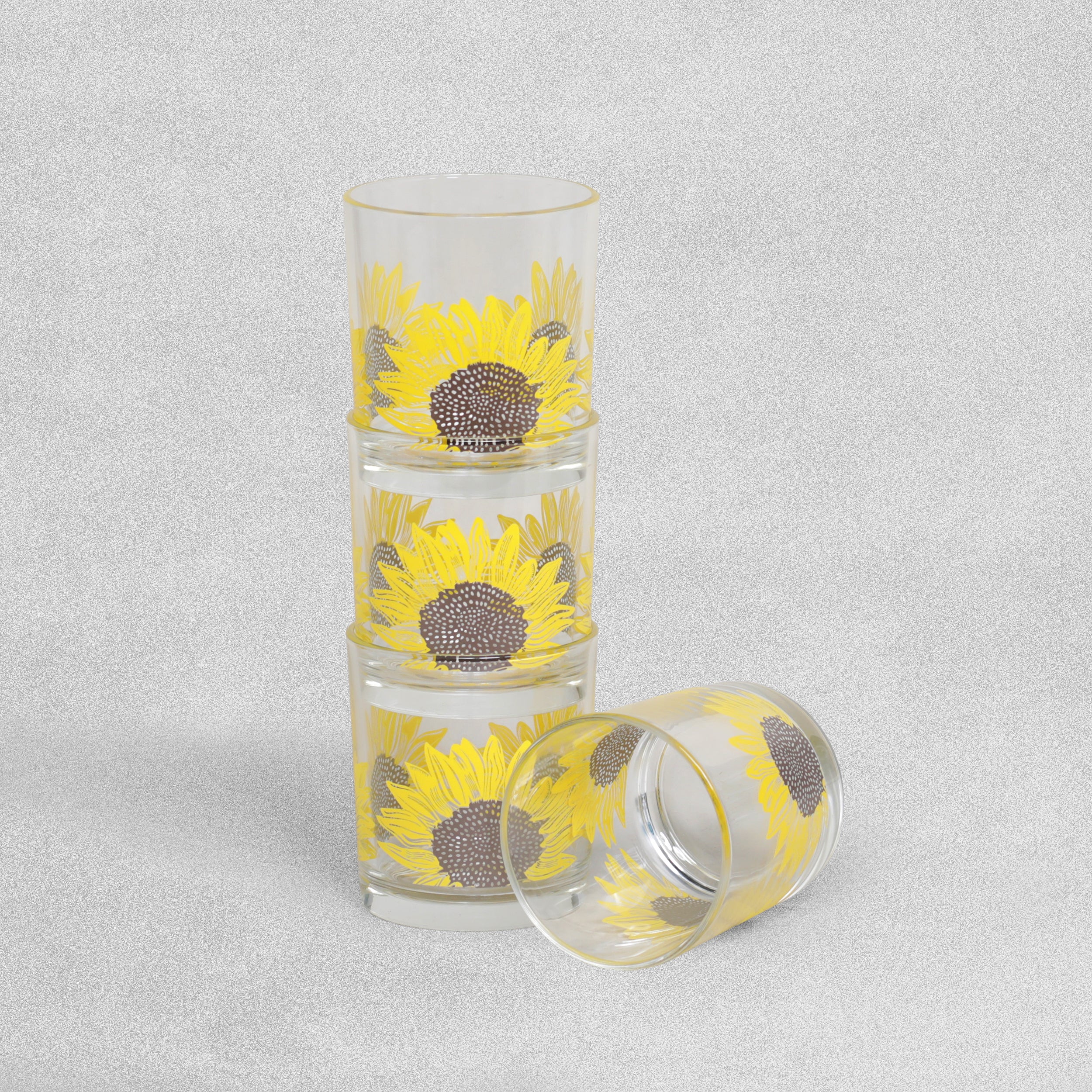 Sunflower Set of 4 Glass Tumblers 22cl