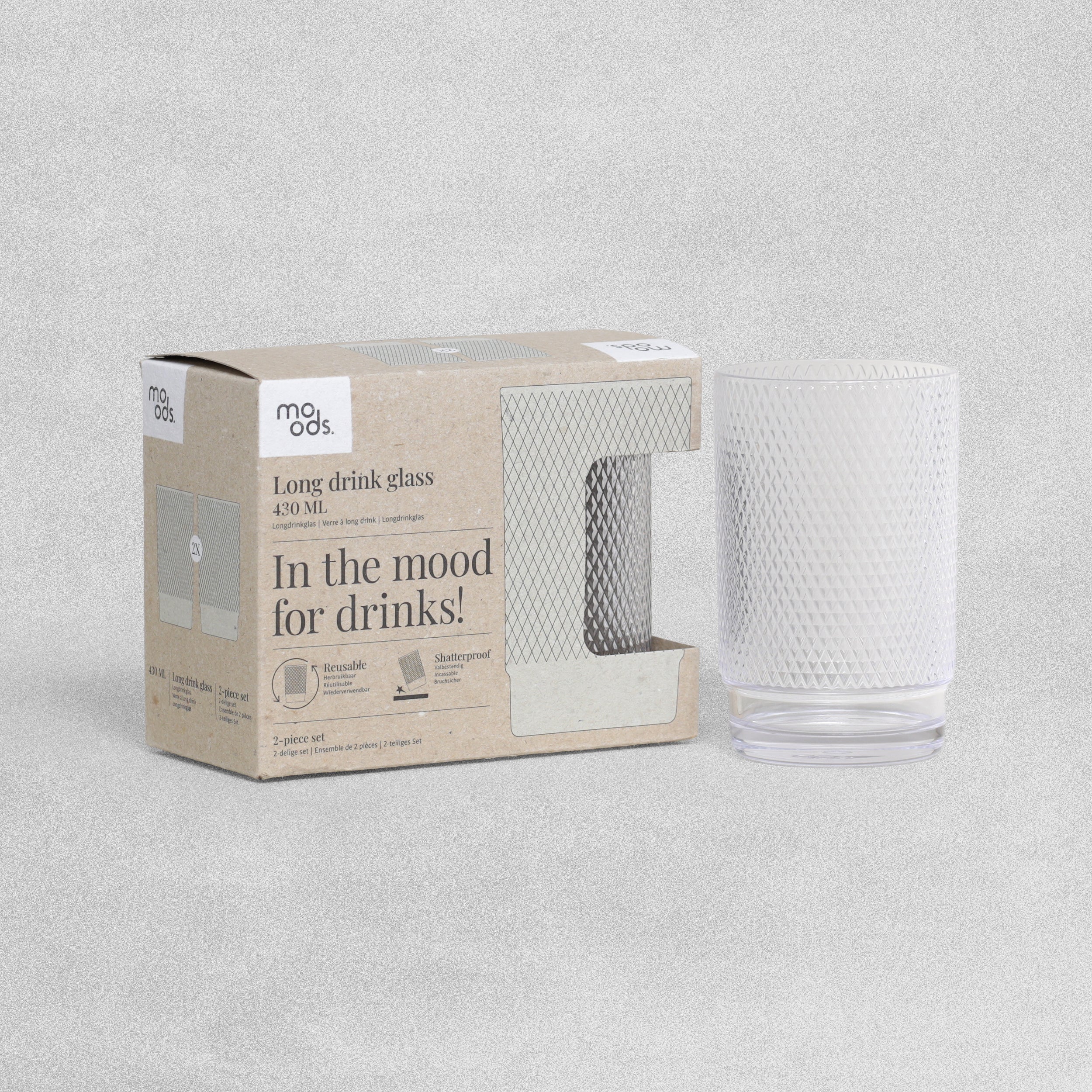 Moods Plastic Drinks Tumbler 2 pcs - Varoius Styles