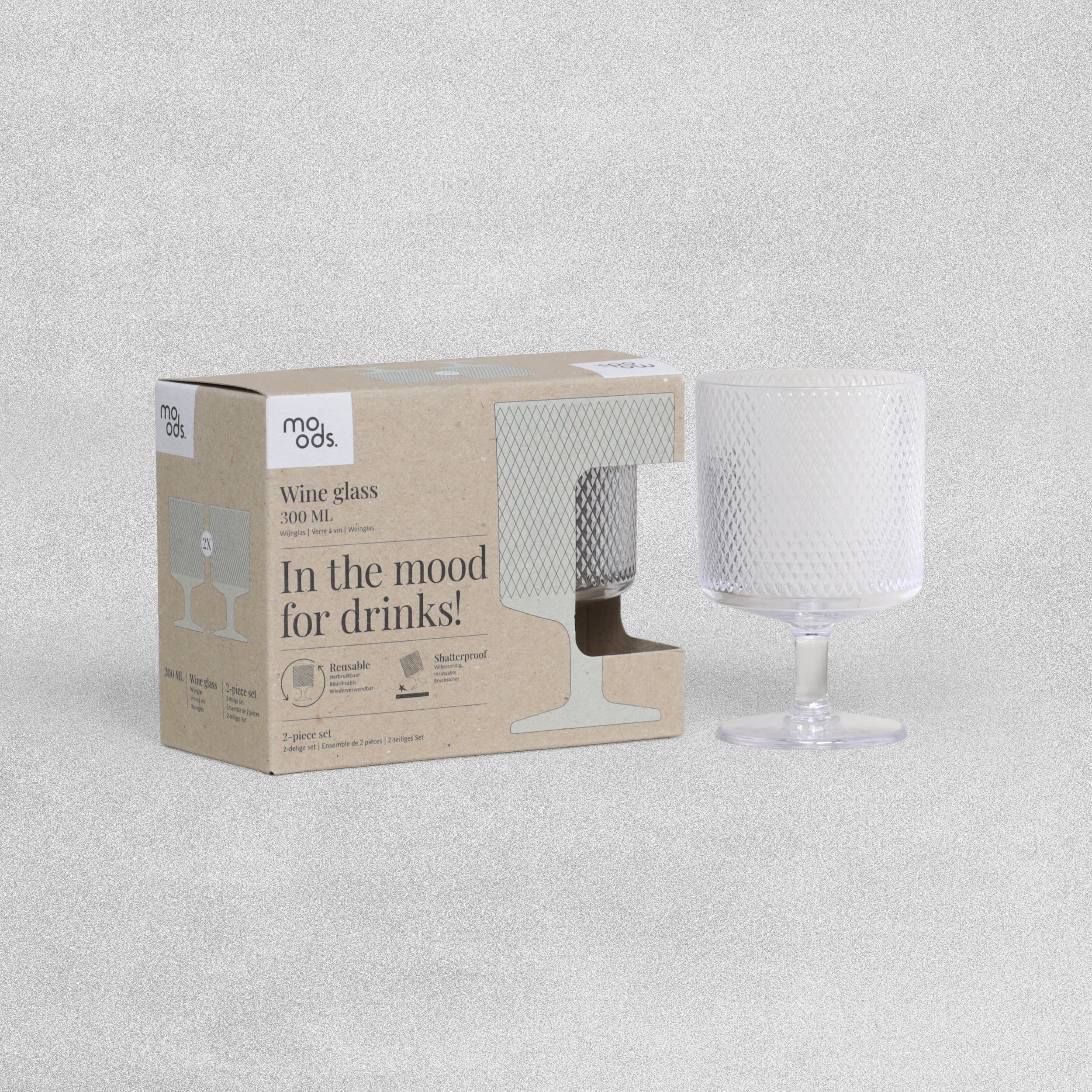 Moods Plastic Drinks Tumbler 2 pcs - Varoius Styles
